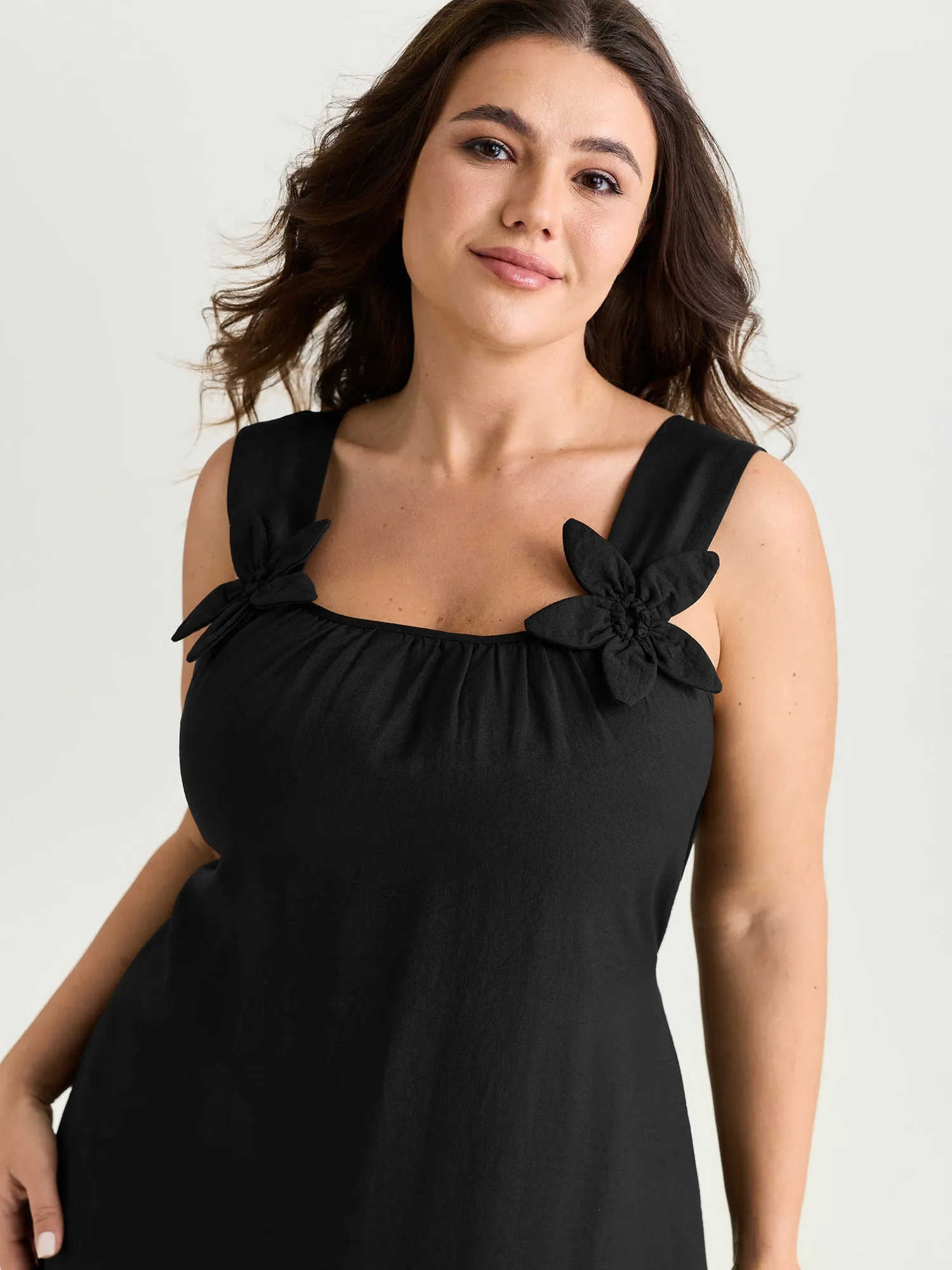 Floral Strap Pleated Flowy Maxi Dress sold by Bloomchic product image thumbnail 2