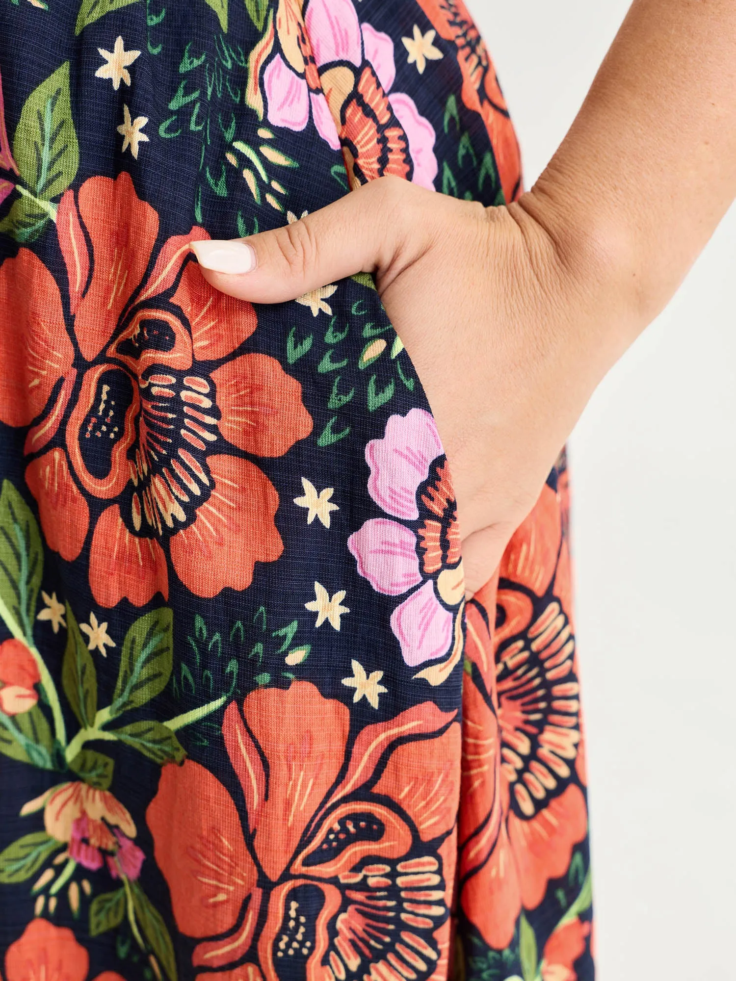 Vibrant Floral Print Flowy Maxi Skirt sold by Bloomchic product image thumbnail 3