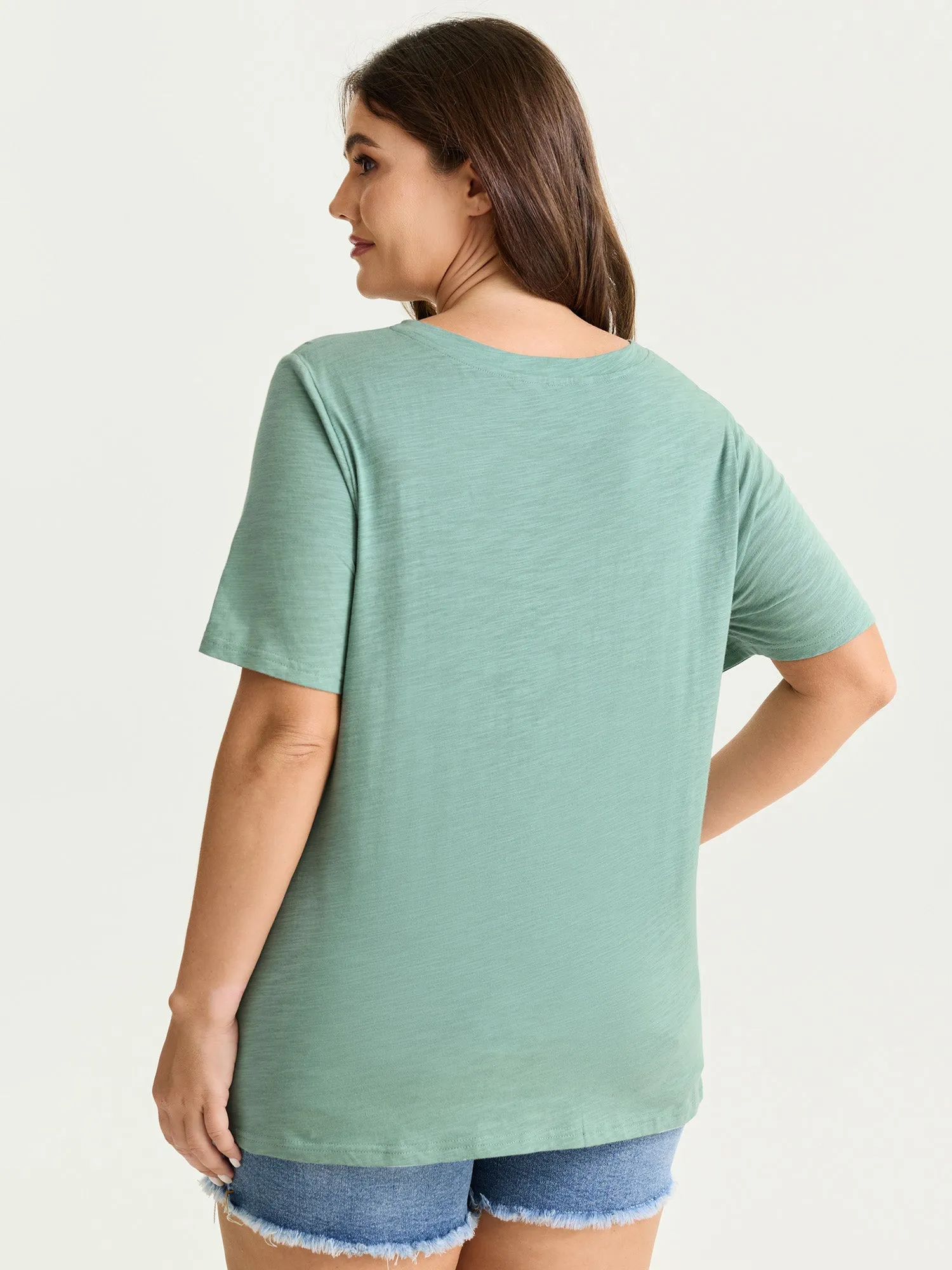 Cotton Embrace Grace Stretchy Round Neck T-Shirt sold by Bloomchic product image thumbnail 5