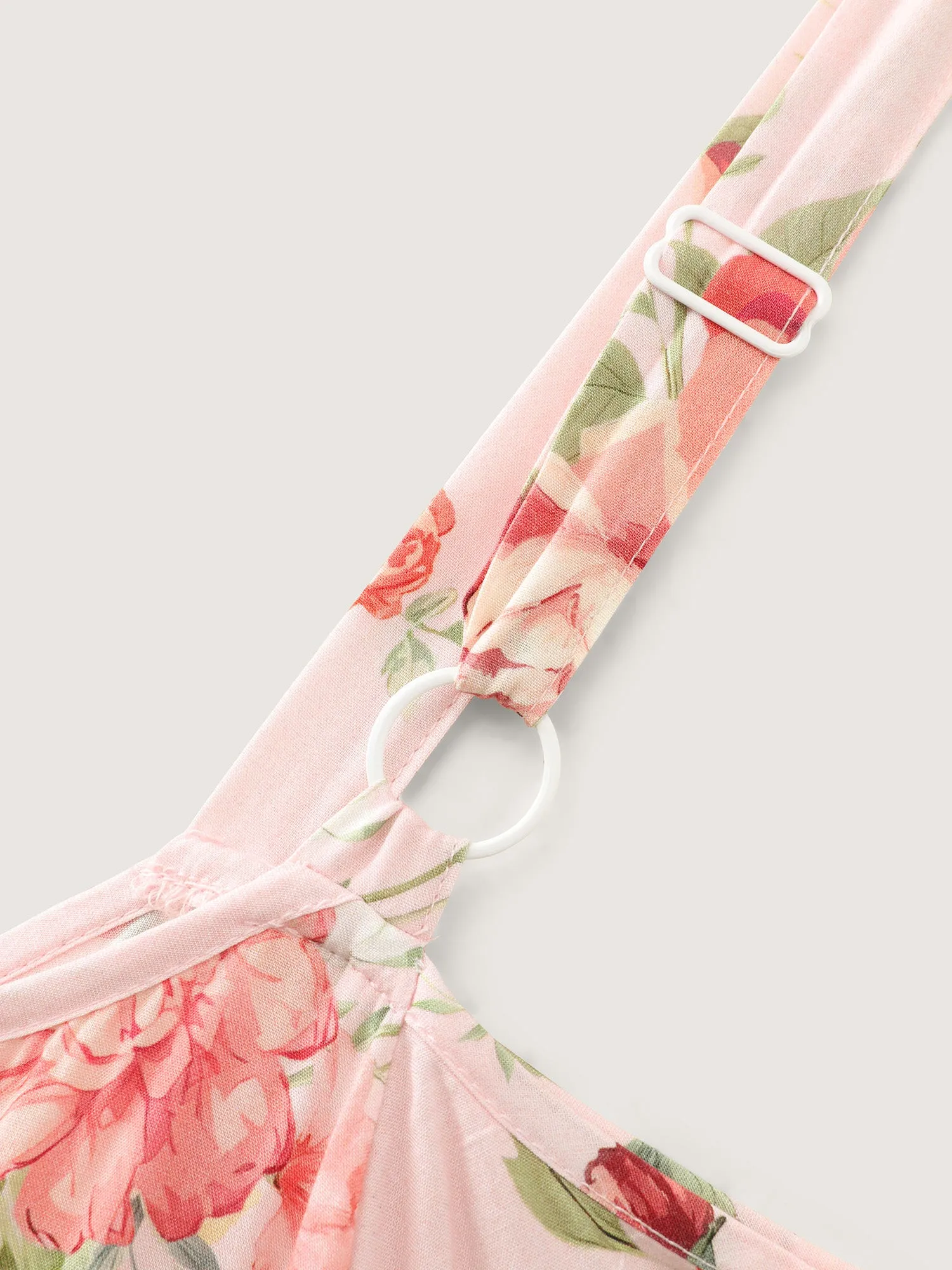 Floral Print Ruffled Cold-Shoulder Midi Dress sold by Bloomchic product image thumbnail 4