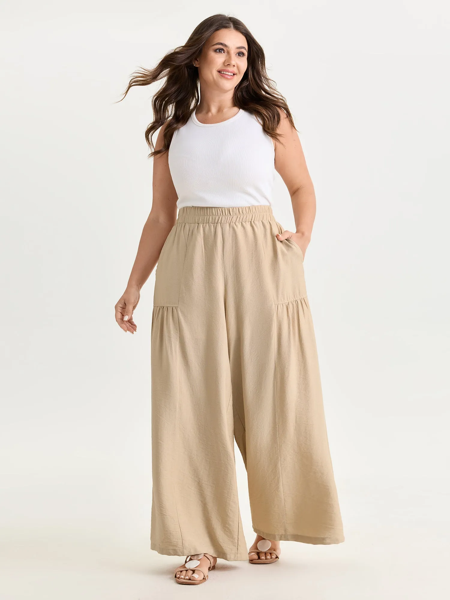 Plain Breezy Pocket Pants sold by Bloomchic