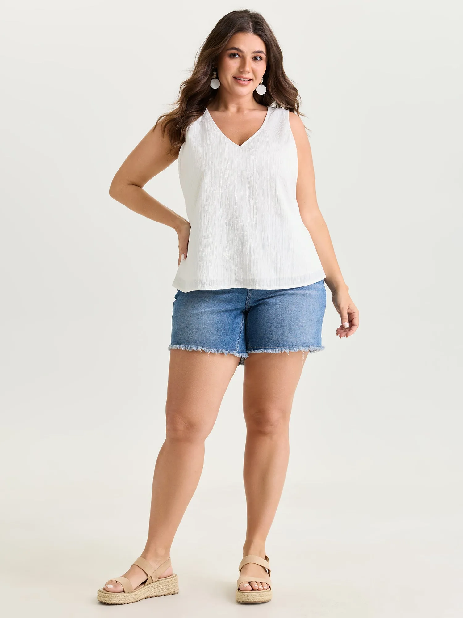 Lace Textured Sleeveless Blouse sold by Bloomchic product image thumbnail 3