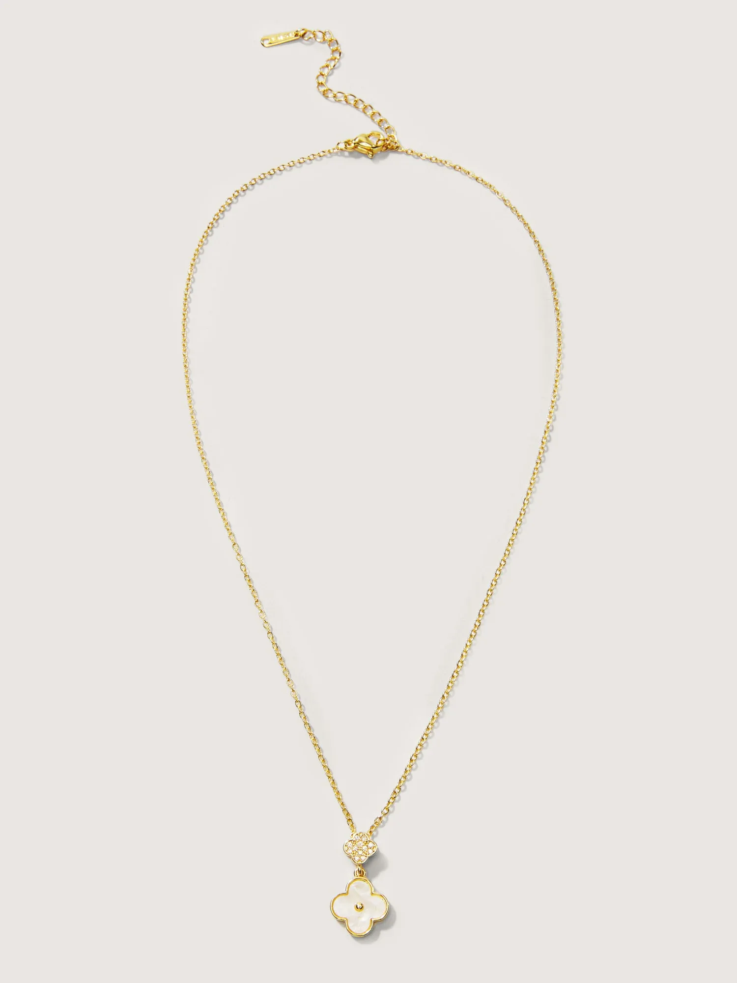 Double Clover Pendant Necklace sold by Bloomchic product image thumbnail 2