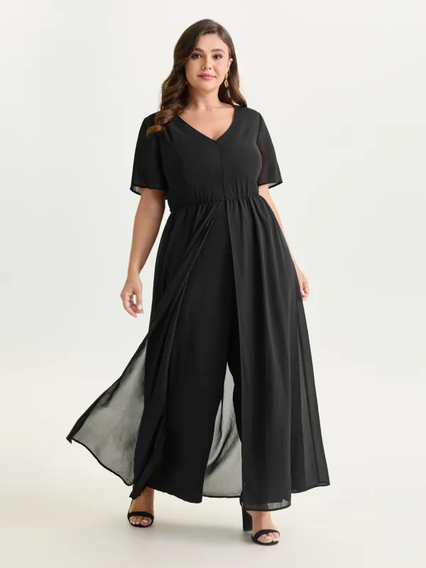 Hidden Zipper Layered Pockets Jumpsuit made by Bloomchic