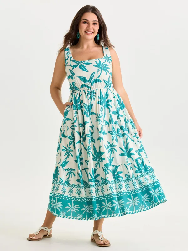Breezy Floral Print Sleeveless Maxi Dress made by Bloomchic