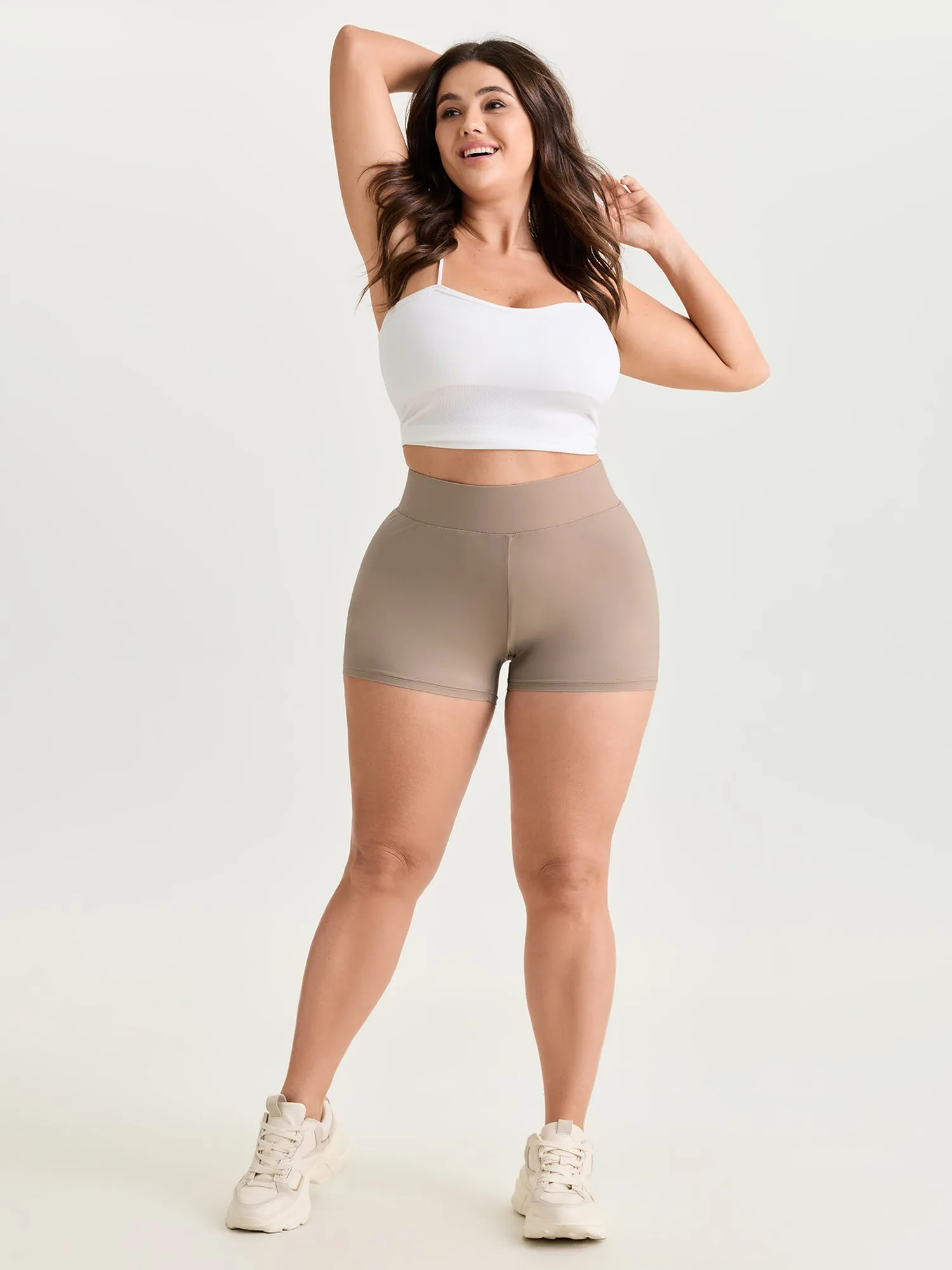 Stretchy Wide Waistband Skinny-Fit Leggings sold by Bloomchic product image thumbnail 2