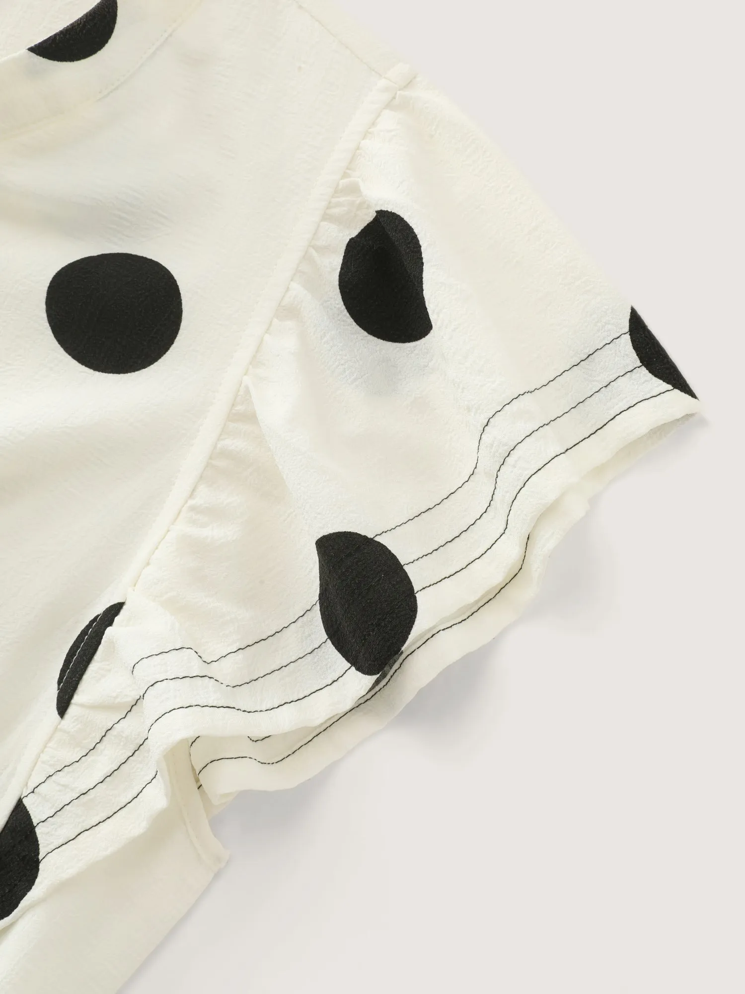 Polka Dots Ruffled Sleeve Flowy Blouse sold by Bloomchic product image thumbnail 5