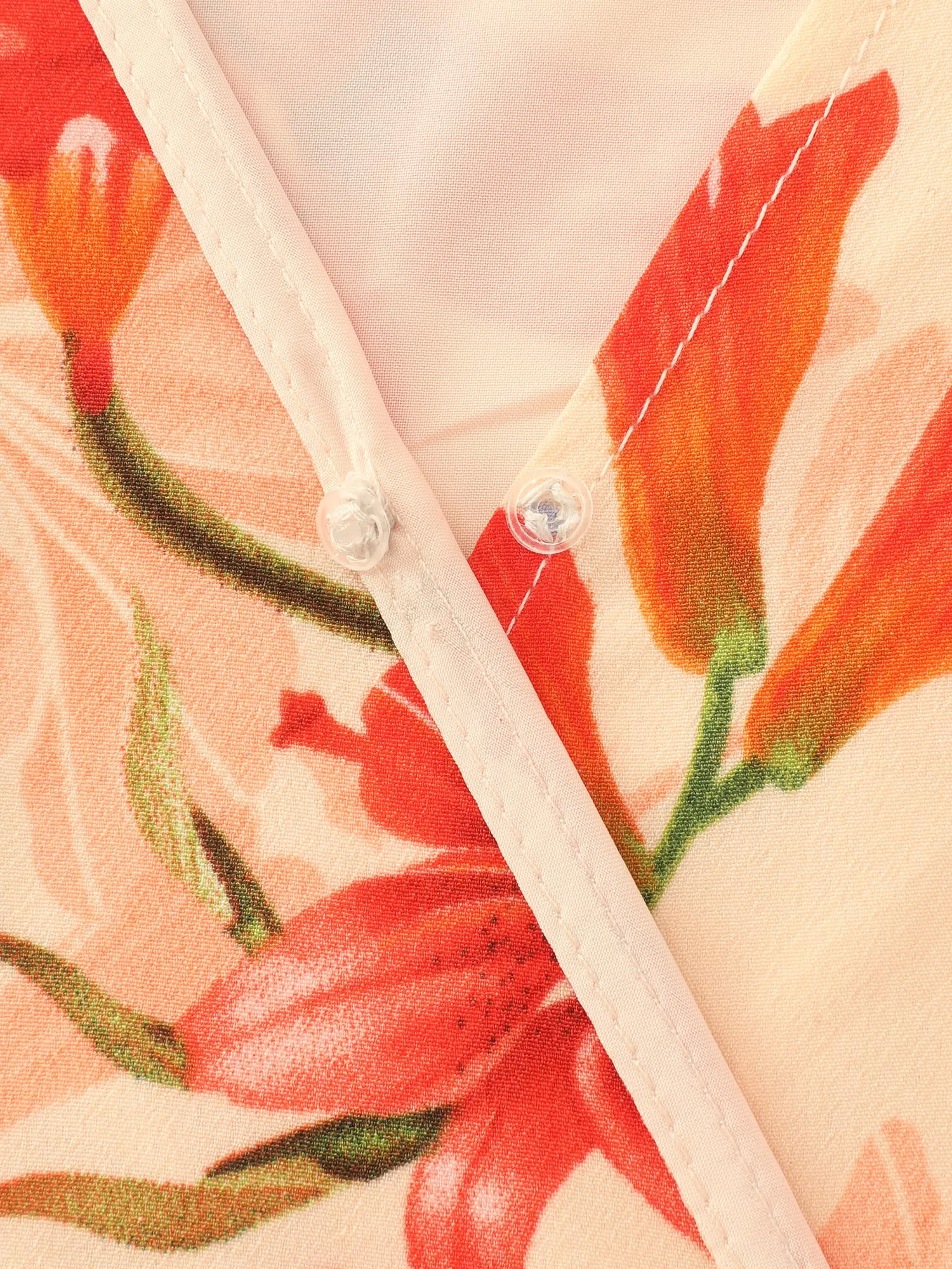 Floral Print Stretchy Wrap Tie Blouse sold by Bloomchic product image thumbnail 5