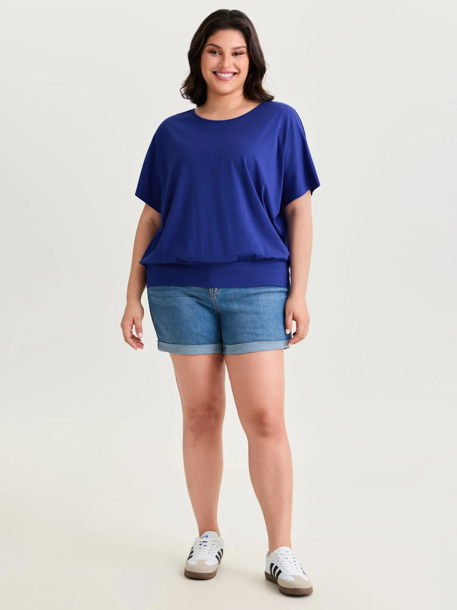 Batwing Sleeve Bubble Hem T-Shirt sold by Bloomchic product image thumbnail 3
