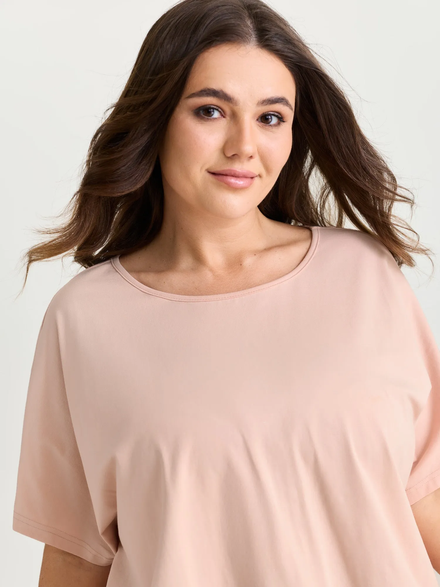 Batwing Sleeve Bubble Hem T-Shirt sold by Bloomchic product image thumbnail 2