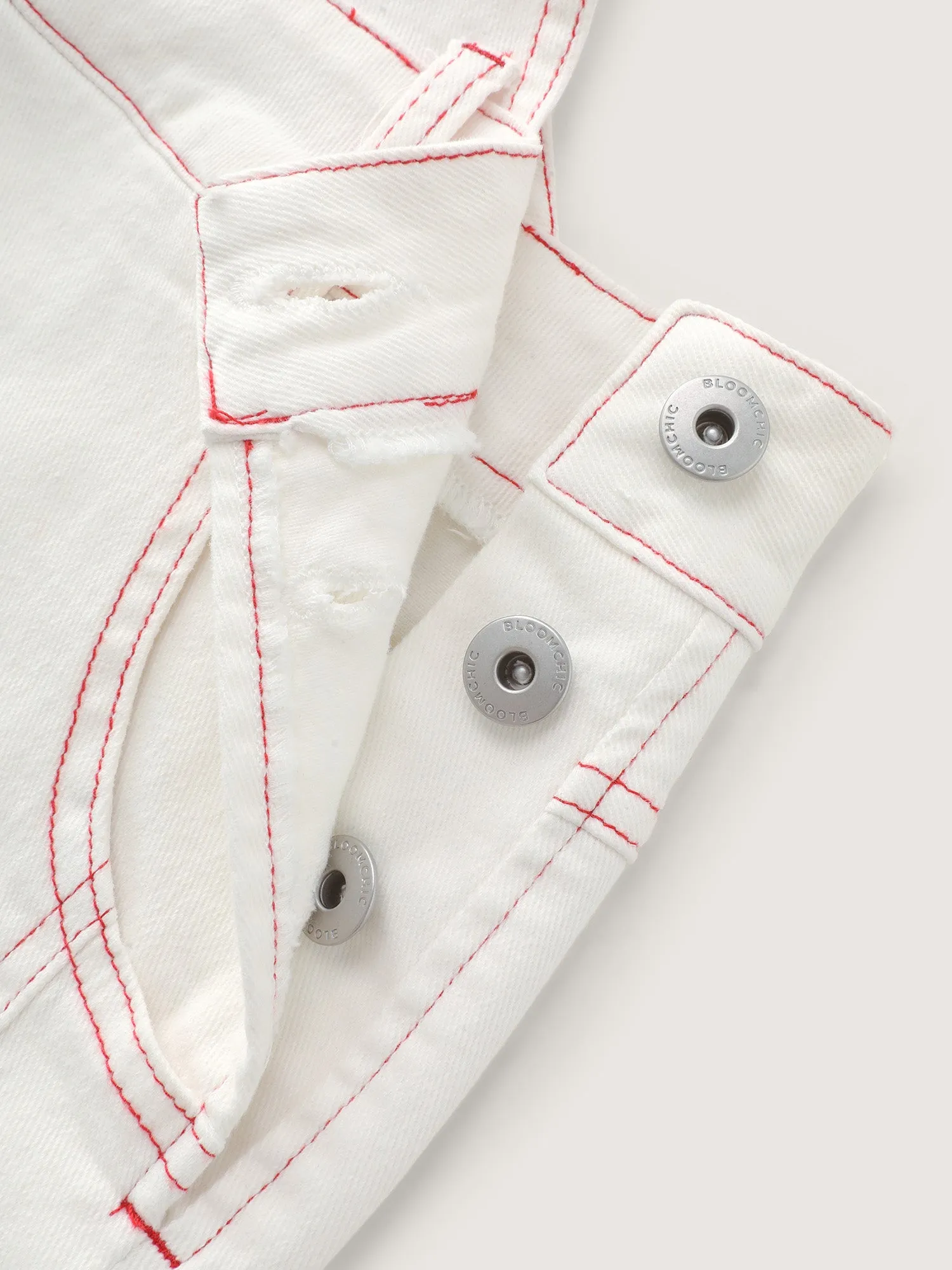 Cotton Adjustable Color Contrast Overall Jumpsuit sold by Bloomchic product image thumbnail 5