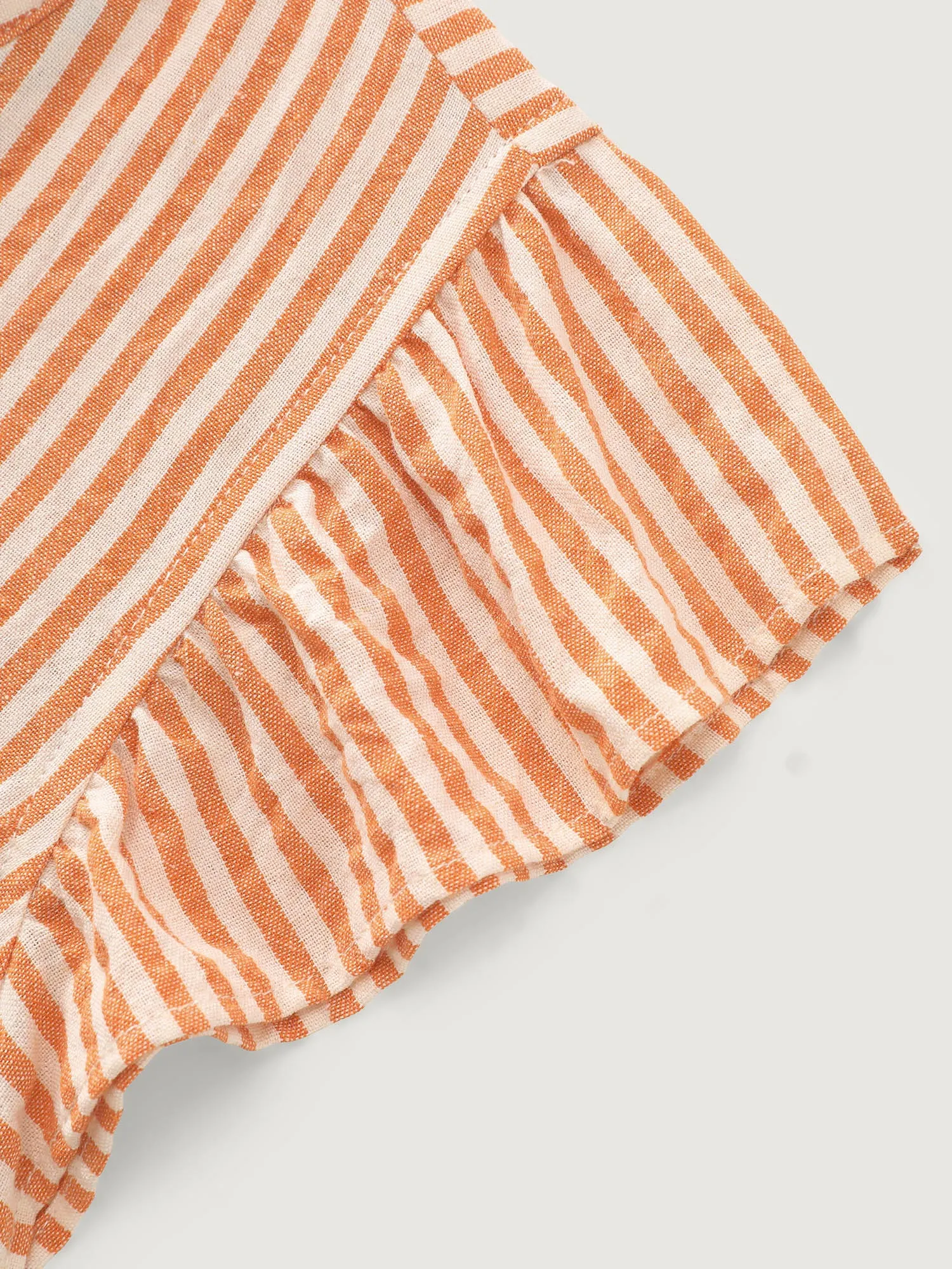 Colorblock Striped Print Flutter Sleeve Blouse sold by Bloomchic product image thumbnail 5