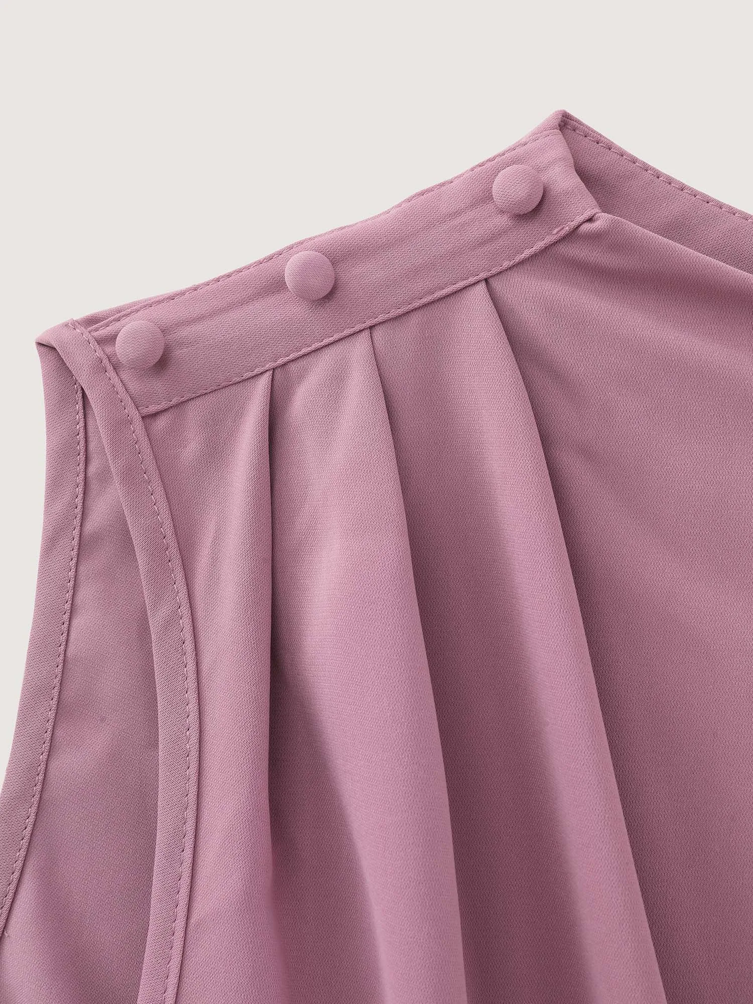 Draped Mock Neckline Plain Blouse sold by Bloomchic product image thumbnail 5