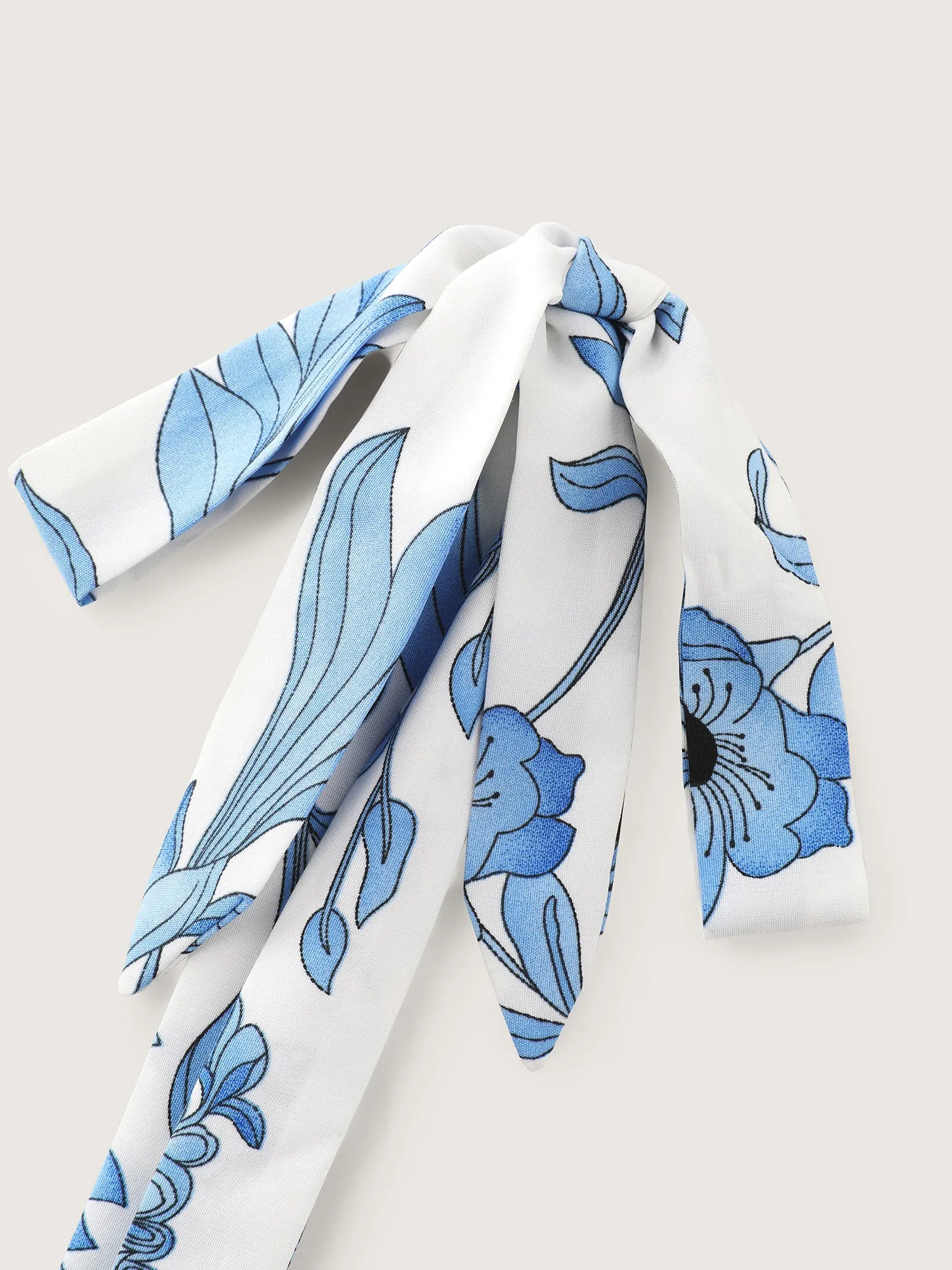 Floral Print Bowknot Shoulder Straps Midi Dress sold by Bloomchic product image thumbnail 5