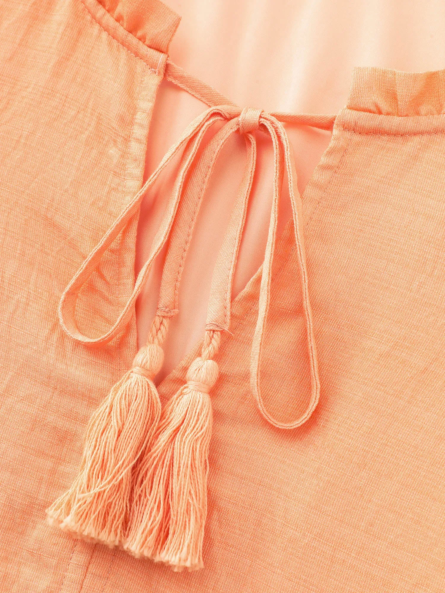 Ombre Gradient Neck-Tie Tiered Maxi Dress sold by Bloomchic product image thumbnail 5
