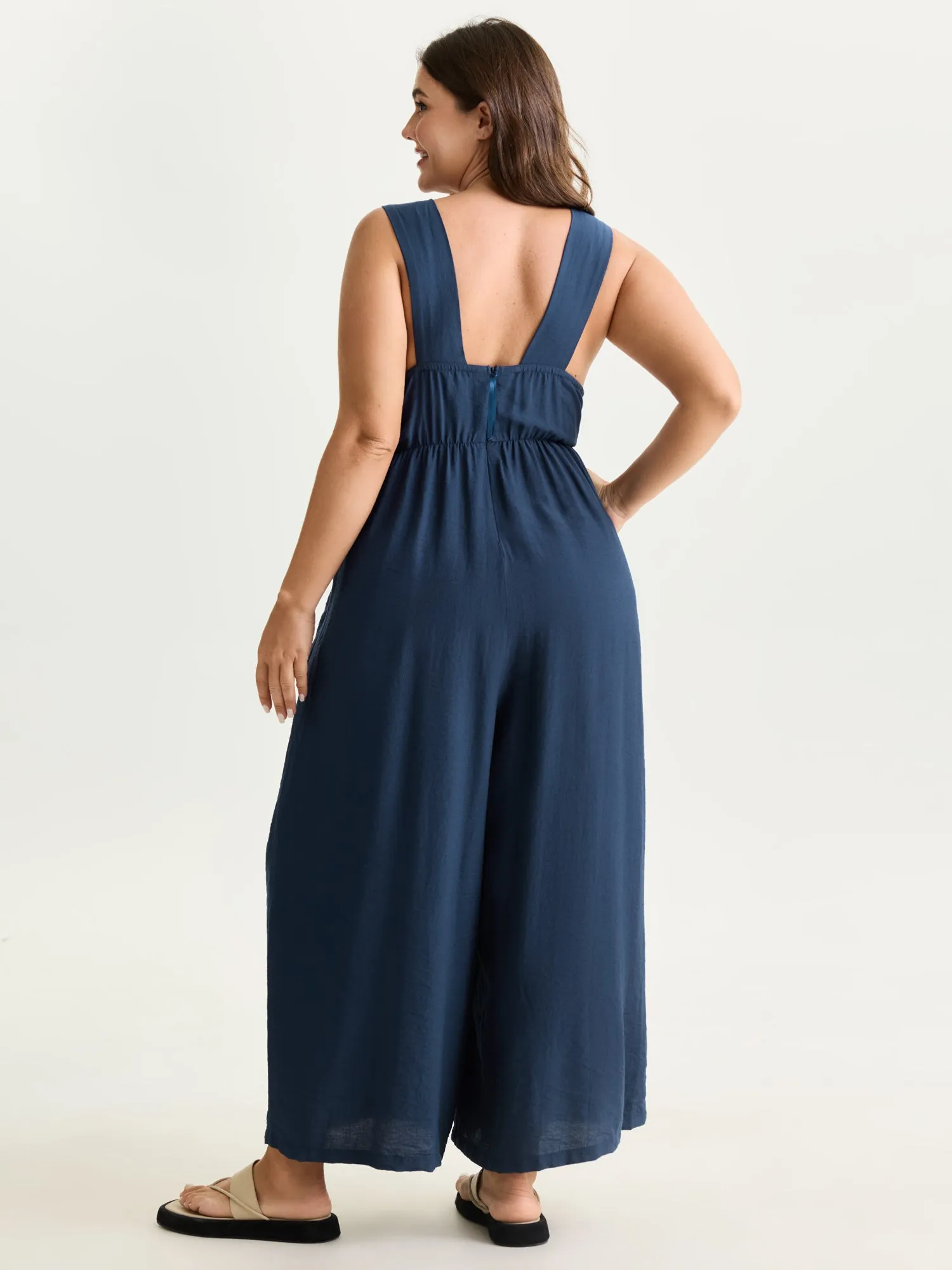 Adjustable Waist-Tie Overall Jumpsuit sold by Bloomchic product image thumbnail 4