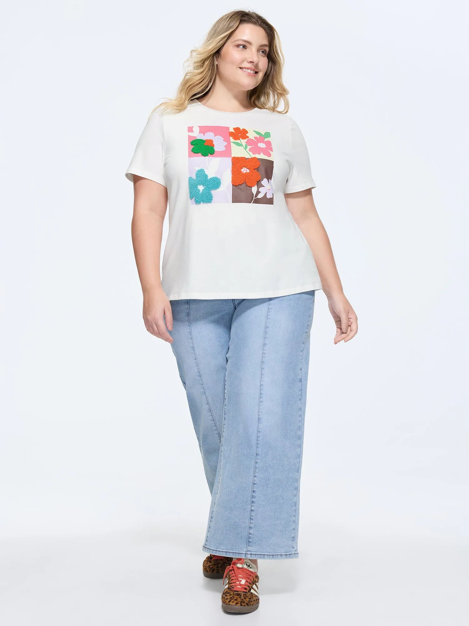 Pure Cotton Colorful Floral Collage Print T-Shirt sold by Bloomchic product image thumbnail 2