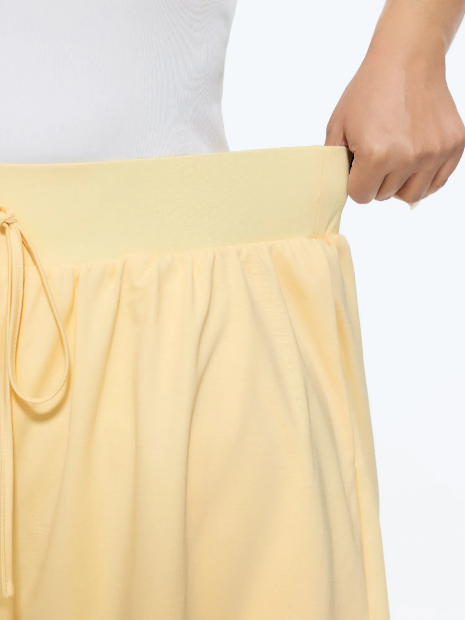 Supersoft Stretchy Wide Waistband Drawstring Shorts sold by Bloomchic product image thumbnail 4