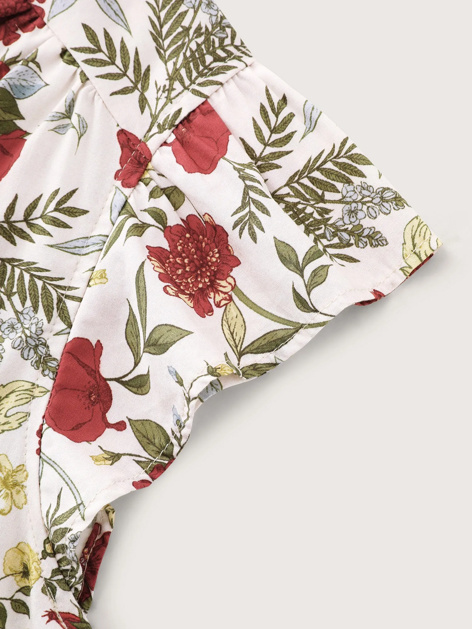 Pure Cotton Floral Print Notched Collar Blouse sold by Bloomchic product image thumbnail 5