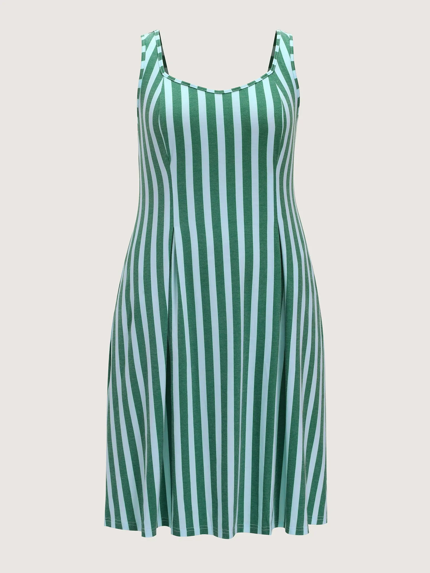 Supersoft Striped Print Scoop Neckline Midi Dress sold by Bloomchic product image thumbnail 5