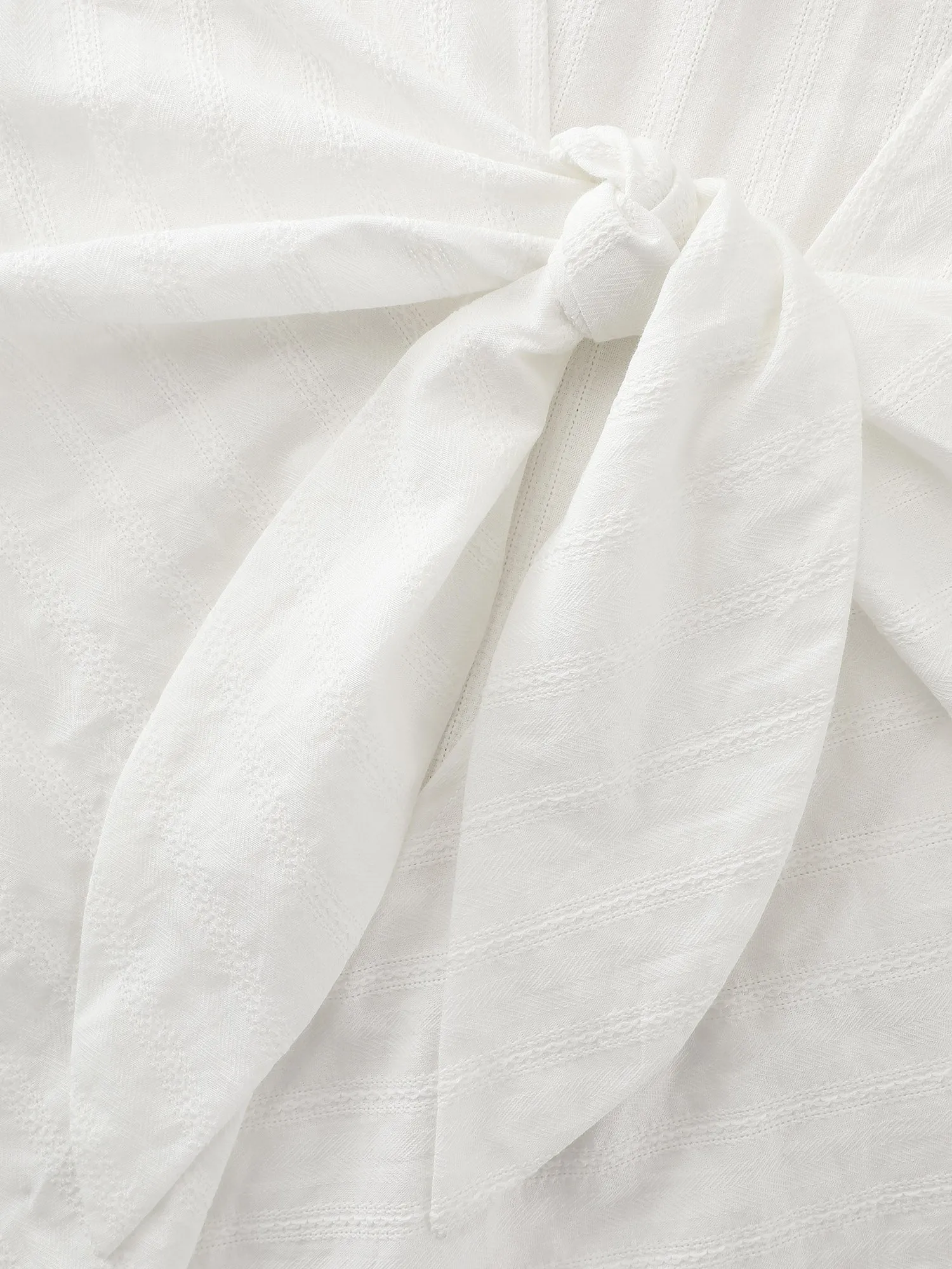 Cotton Knotted-Front Textured Cover-Up sold by Bloomchic product image thumbnail 5