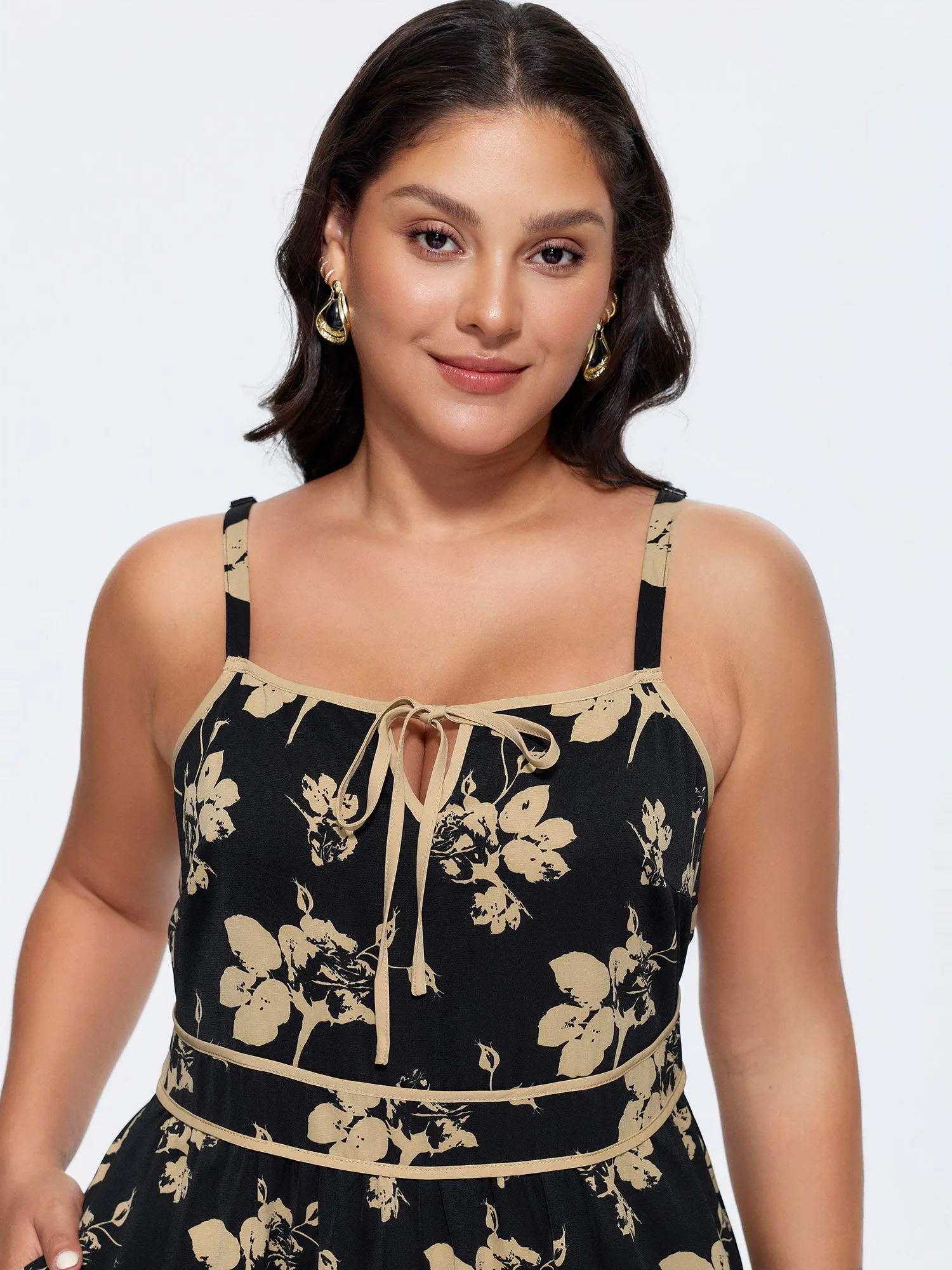 Floral Print Keyhole Neckline Maxi Dress sold by Bloomchic product image thumbnail 2