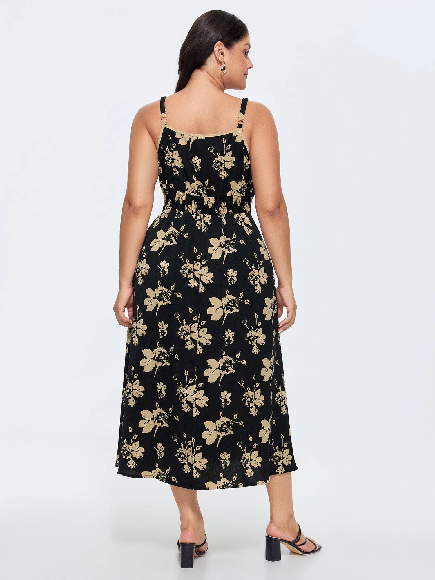 Floral Print Keyhole Neckline Maxi Dress sold by Bloomchic product image thumbnail 4