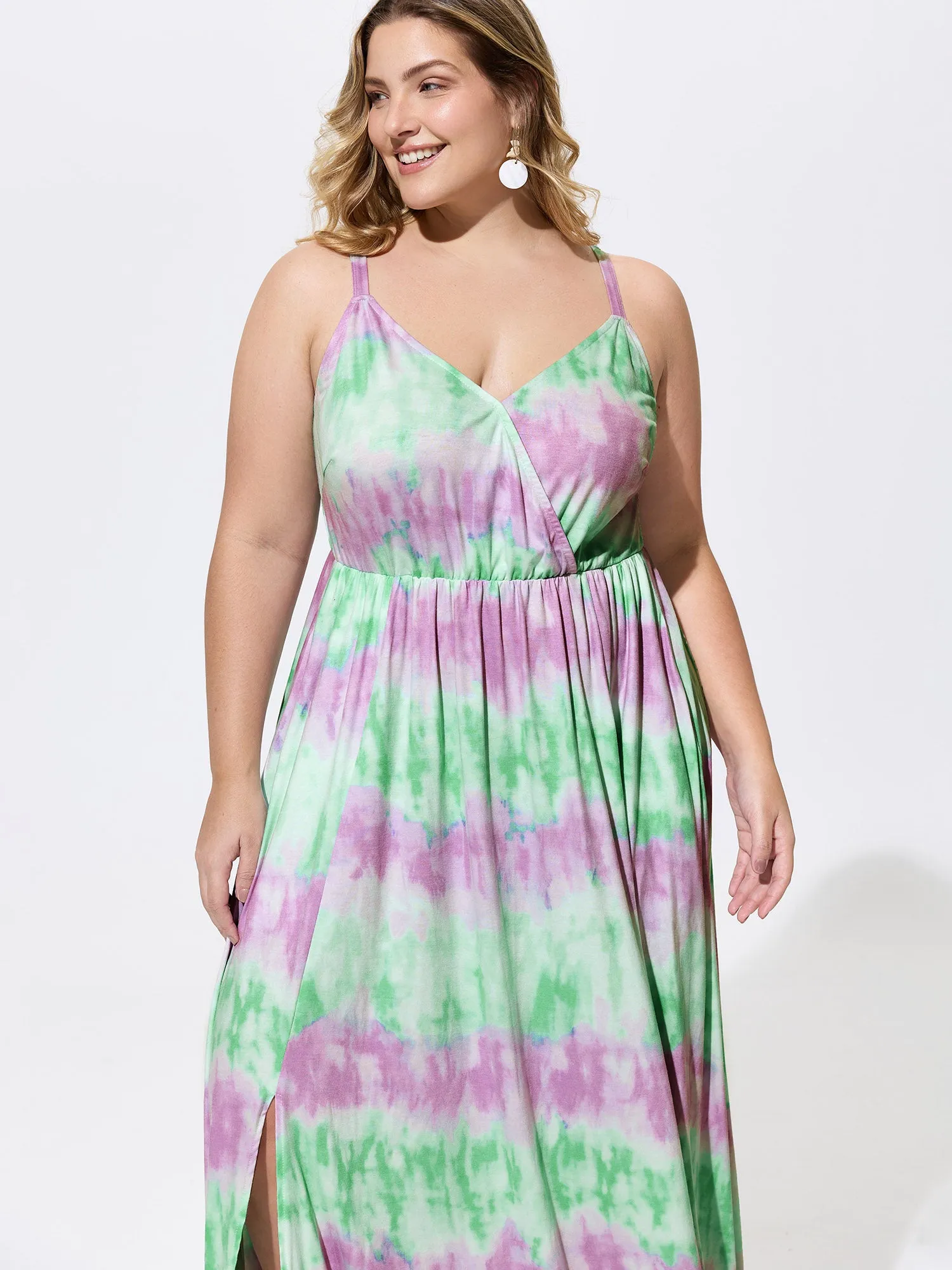 Tie-Dye Effect Flowy Knit Maxi Dress sold by Bloomchic product image thumbnail 3
