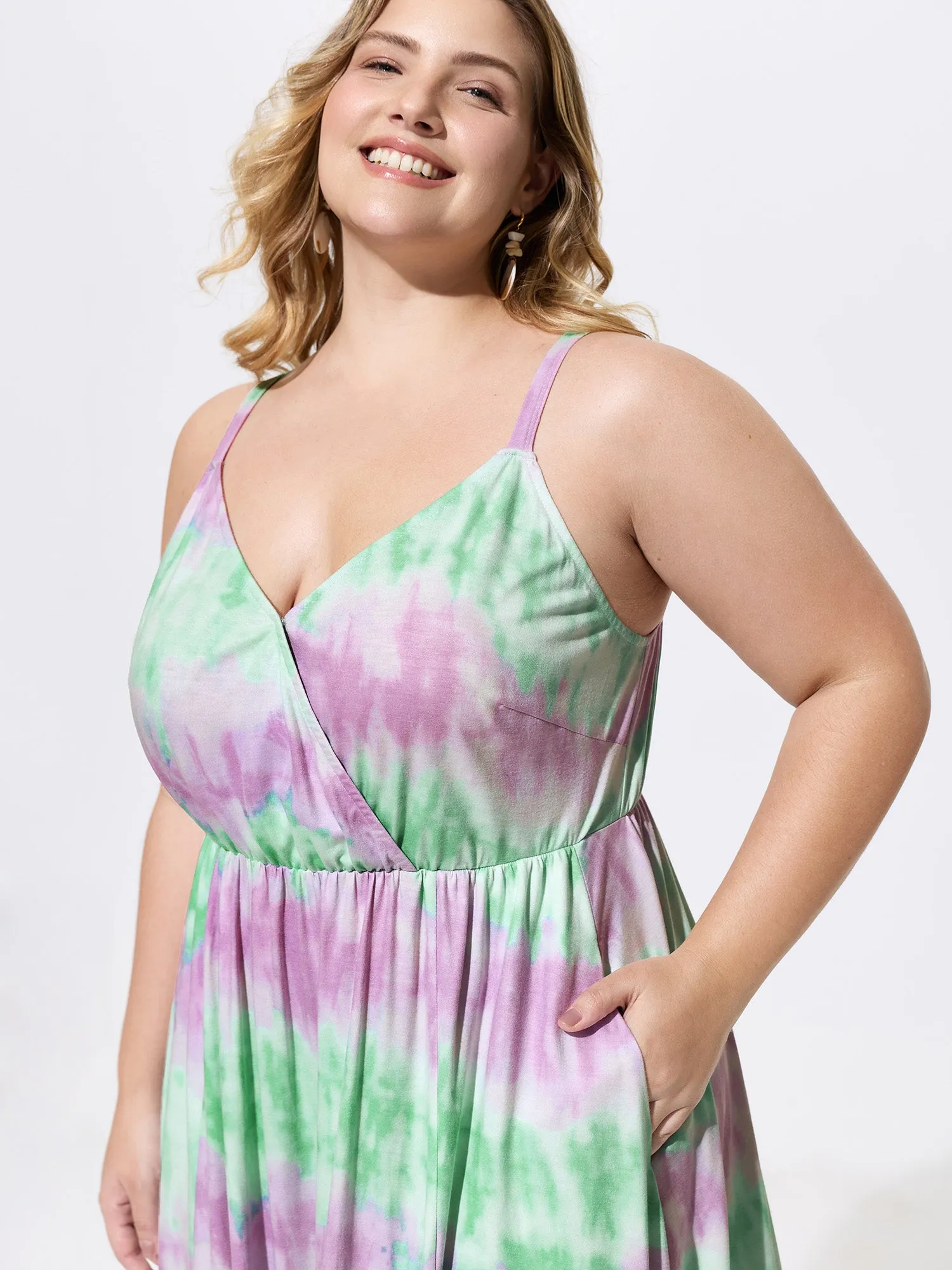 Tie-Dye Effect Flowy Knit Maxi Dress sold by Bloomchic product image thumbnail 2