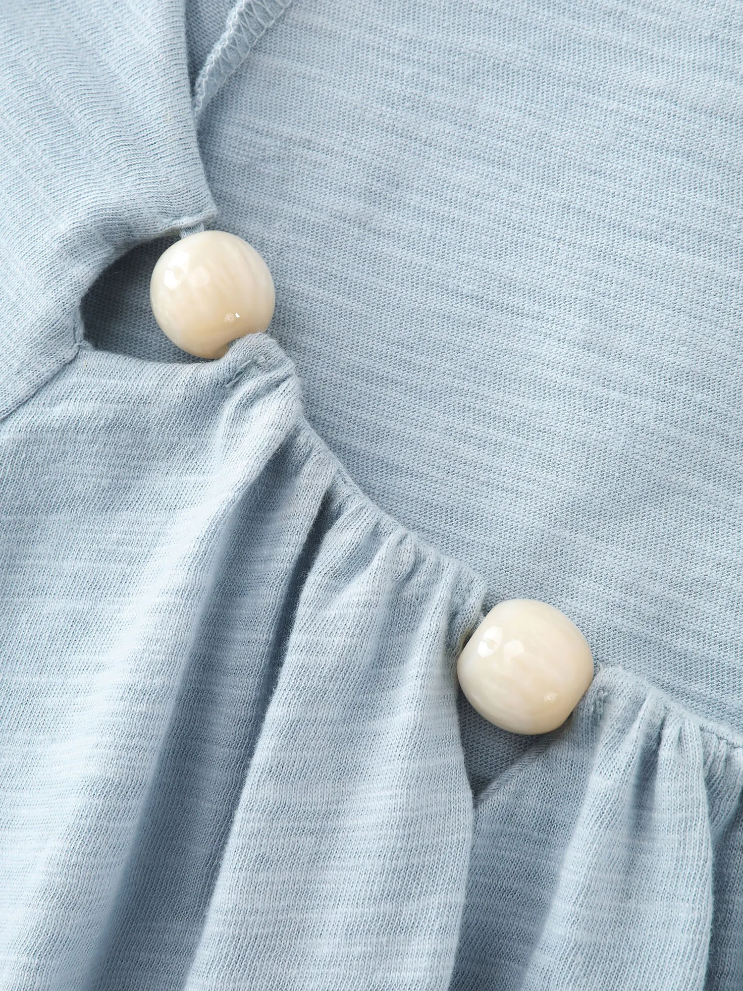 Cotton Stretchy Cut-Out Beaded Neckline T-Shirt sold by Bloomchic product image thumbnail 5