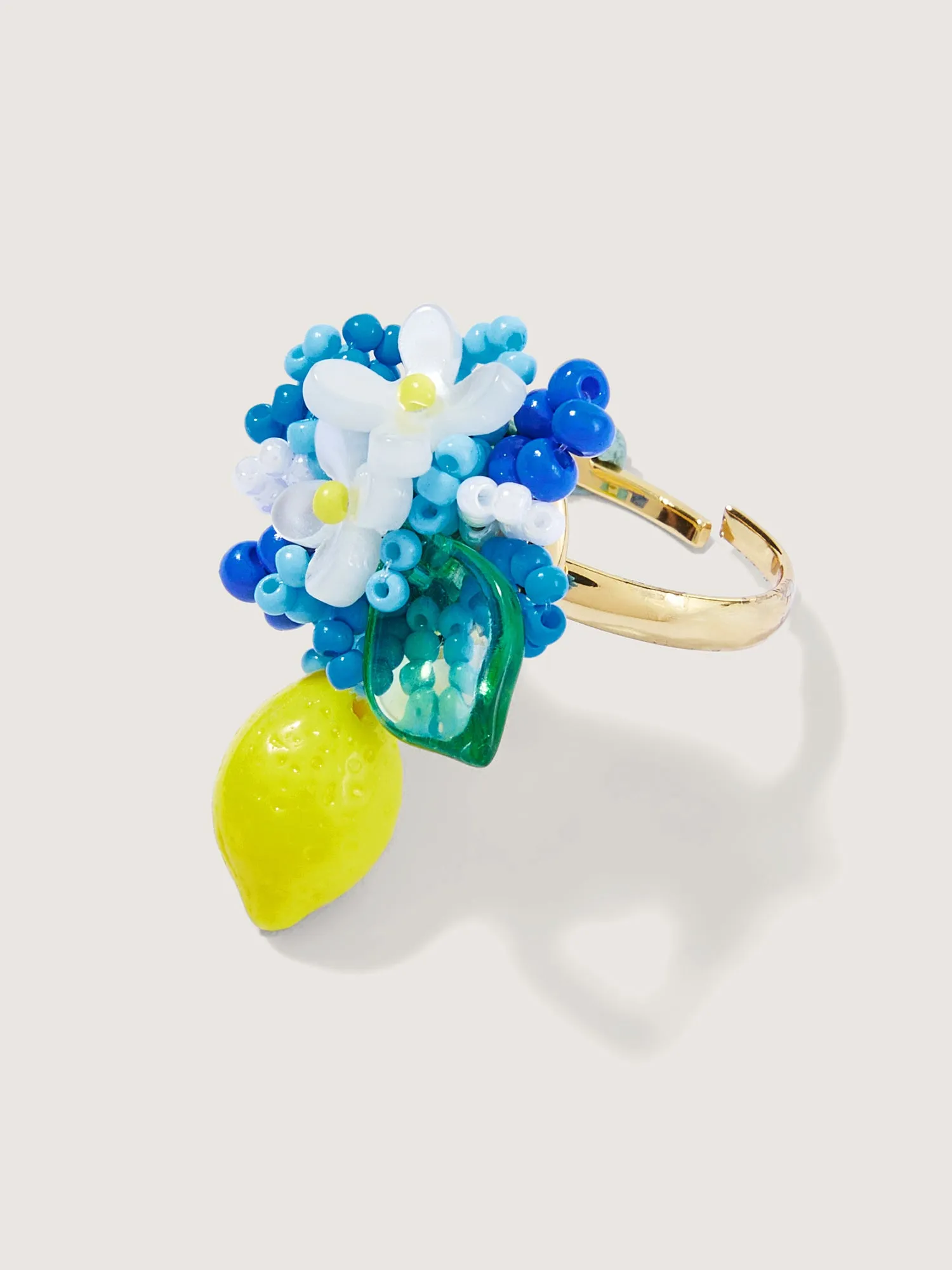 Colorful Beaded Gold-Tone Ring sold by Bloomchic product image thumbnail 2