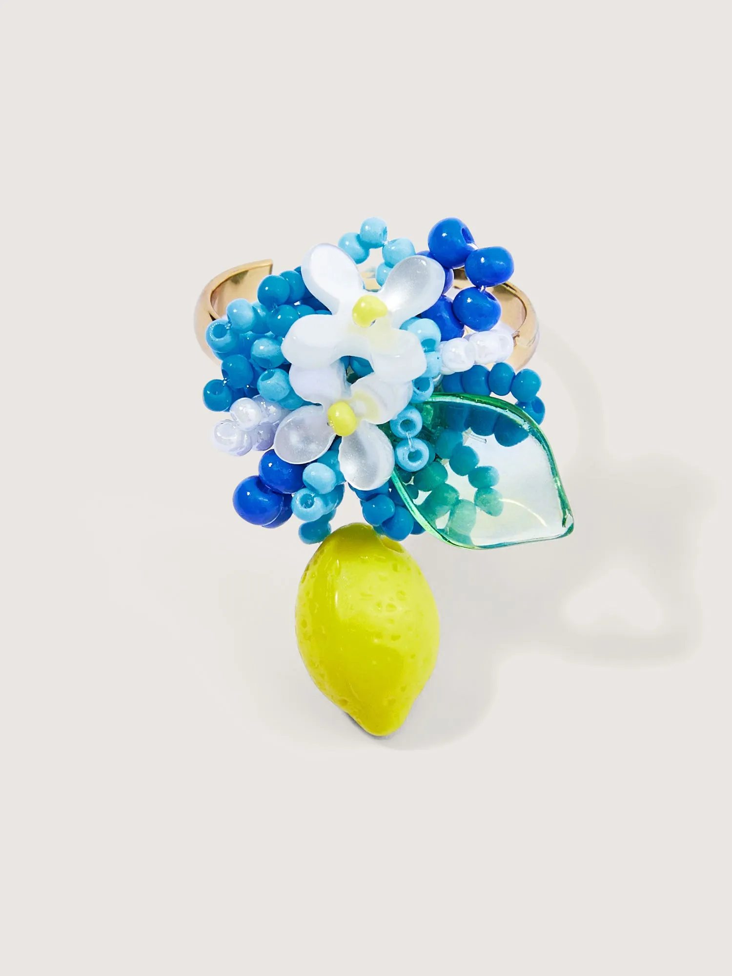 Colorful Beaded Gold-Tone Ring sold by Bloomchic product image thumbnail 4