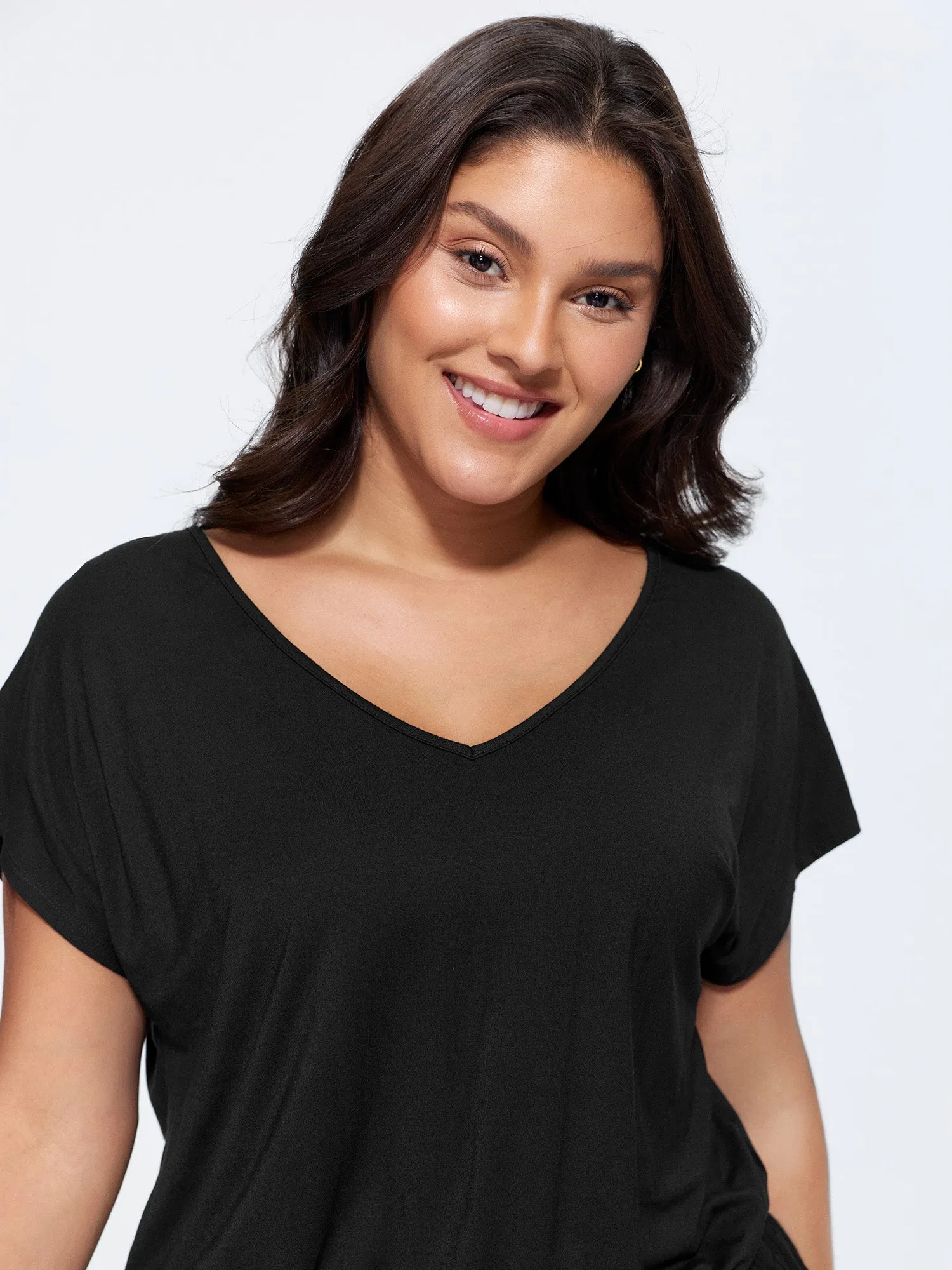Supersoft V-Neck Drawstring Romper sold by Bloomchic product image thumbnail 2