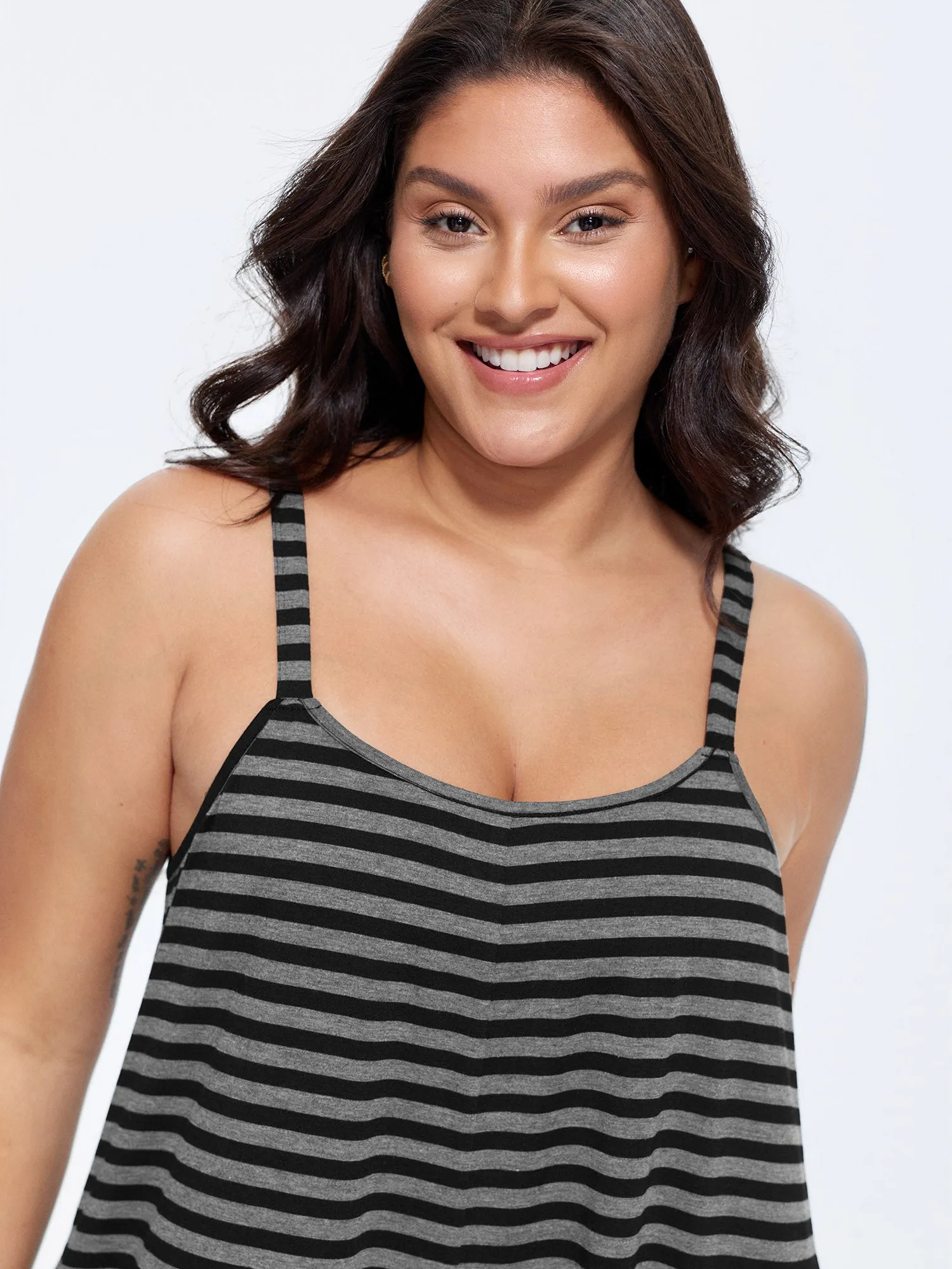 Striped Print Relaxed-Fit Cami Jumpsuit sold by Bloomchic product image thumbnail 3