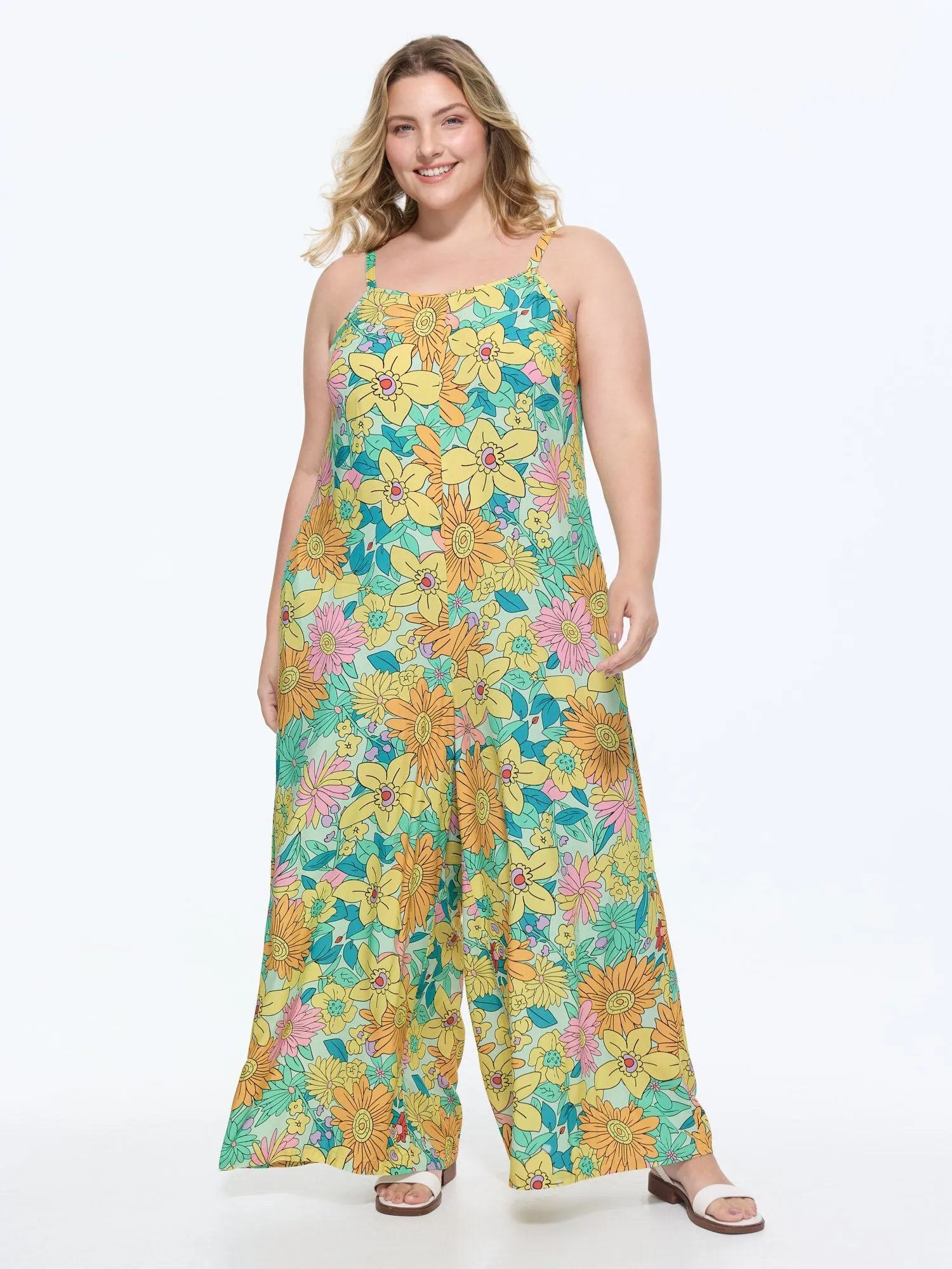 Vivid Groove Stretchy Adjustable Jumpsuit sold by Bloomchic