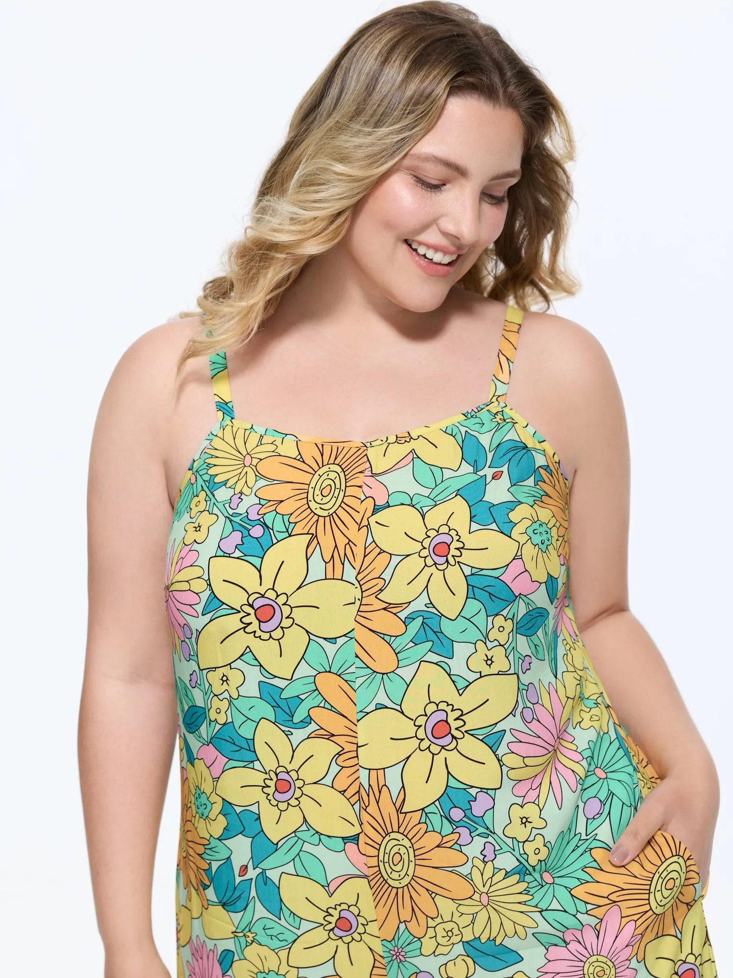 Vivid Groove Stretchy Adjustable Jumpsuit sold by Bloomchic product image thumbnail 2
