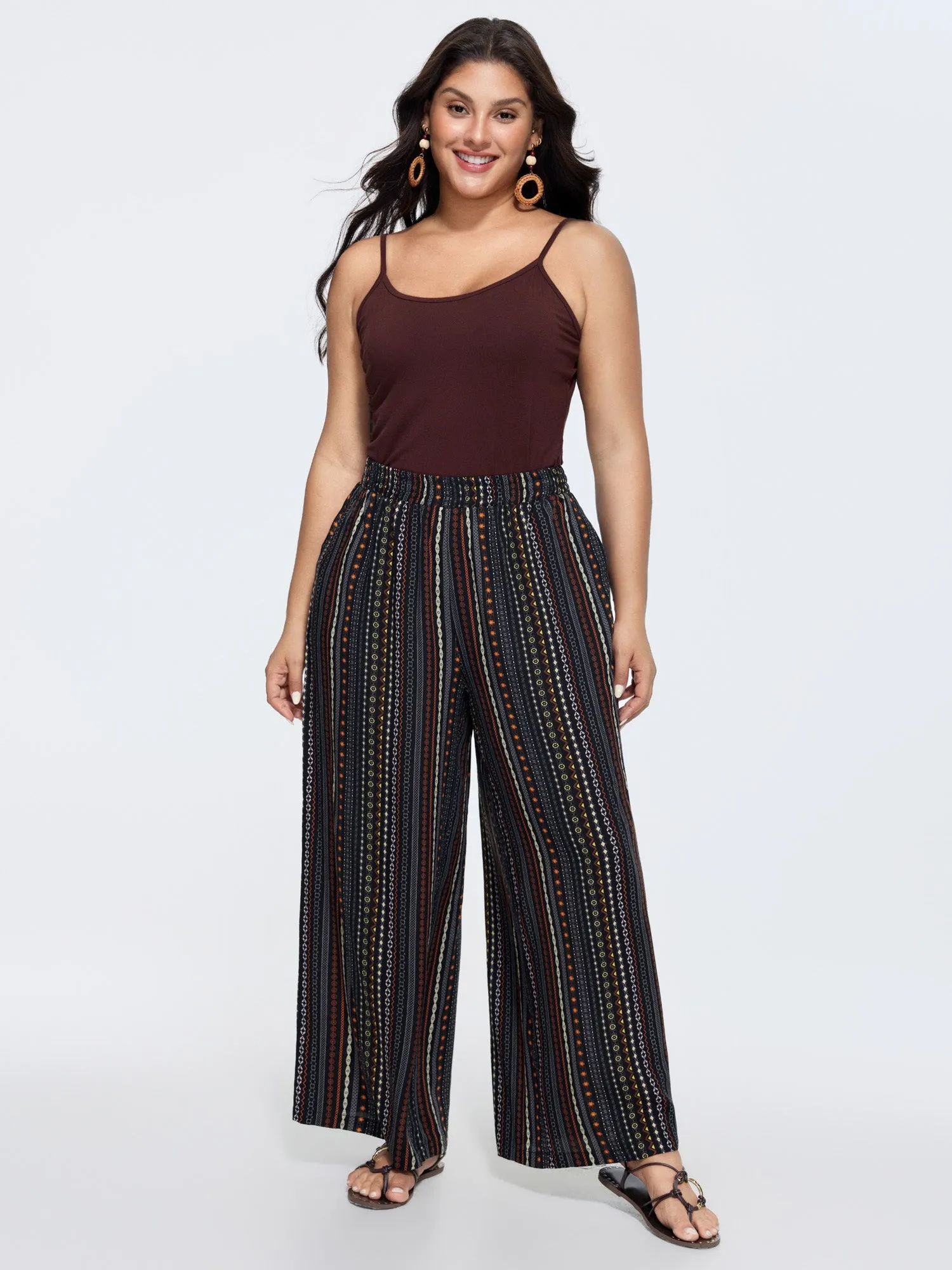 Striped Pockets Wide-Leg Pants sold by Bloomchic product image thumbnail 2