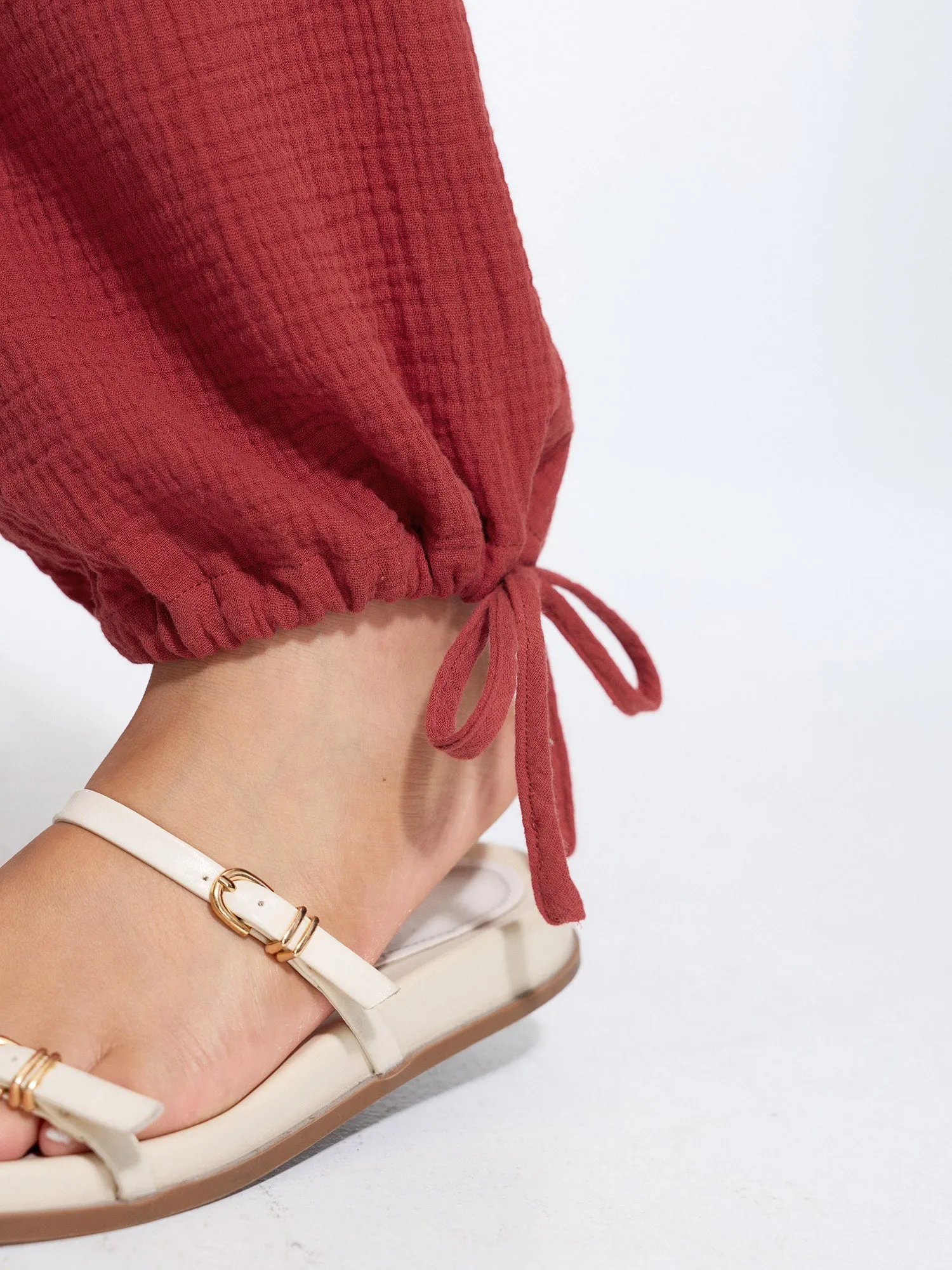 Cotton Drawstring Jogger Pants sold by Bloomchic product image thumbnail 5