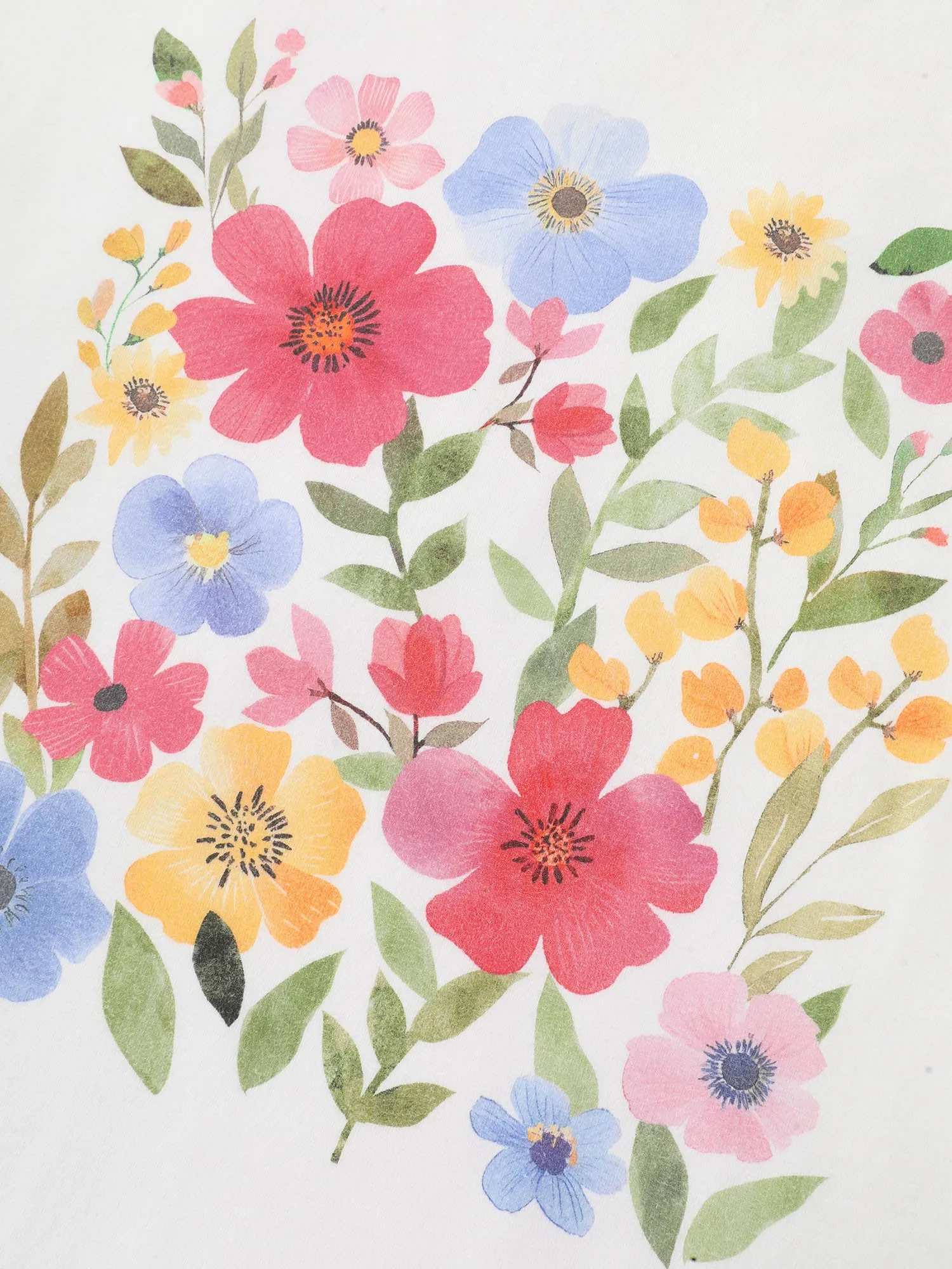 Cotton Multi-Color Floral Print T-Shirt sold by Bloomchic product image thumbnail 5