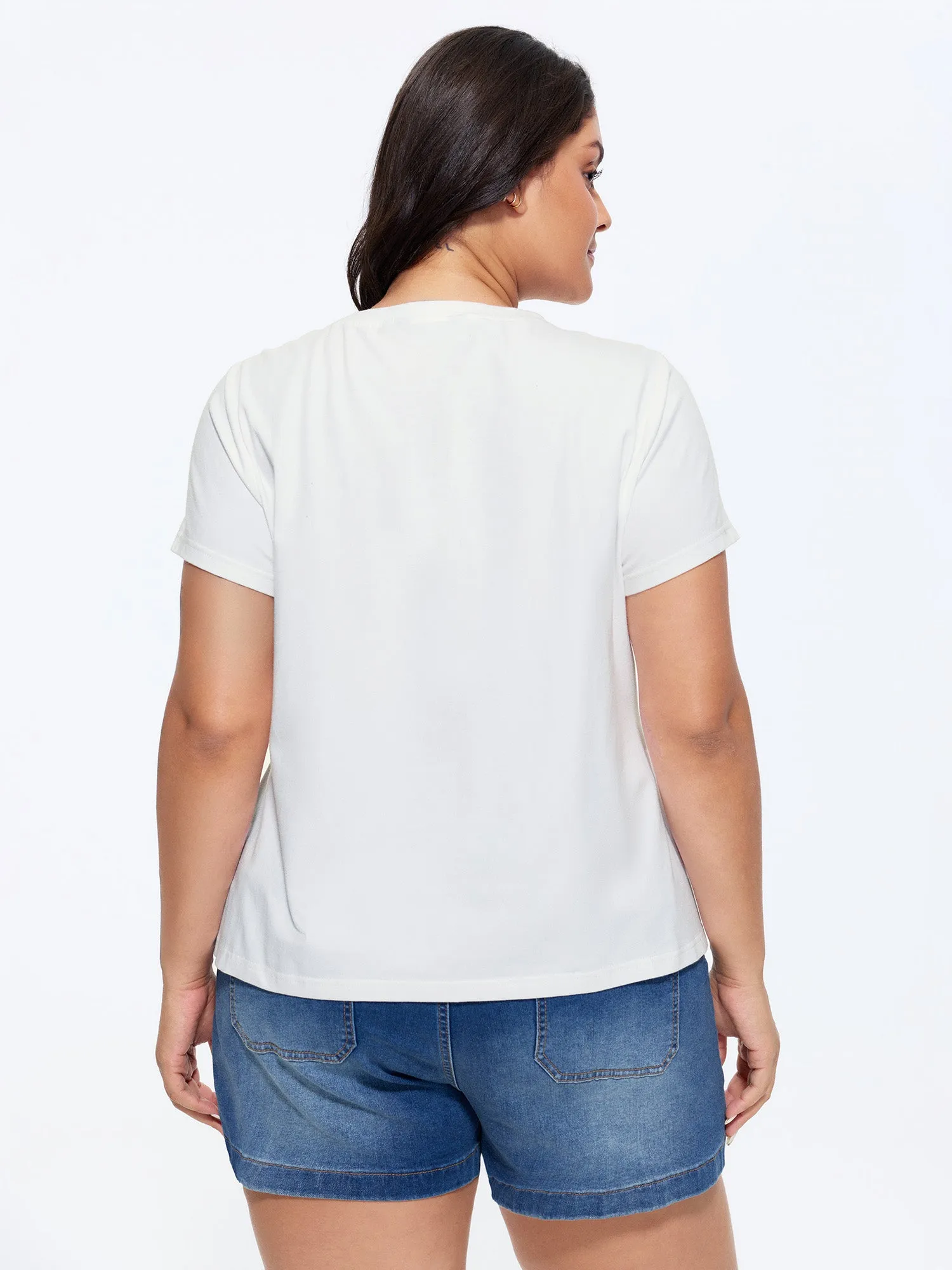 Cotton Multi-Color Floral Print T-Shirt sold by Bloomchic product image thumbnail 4