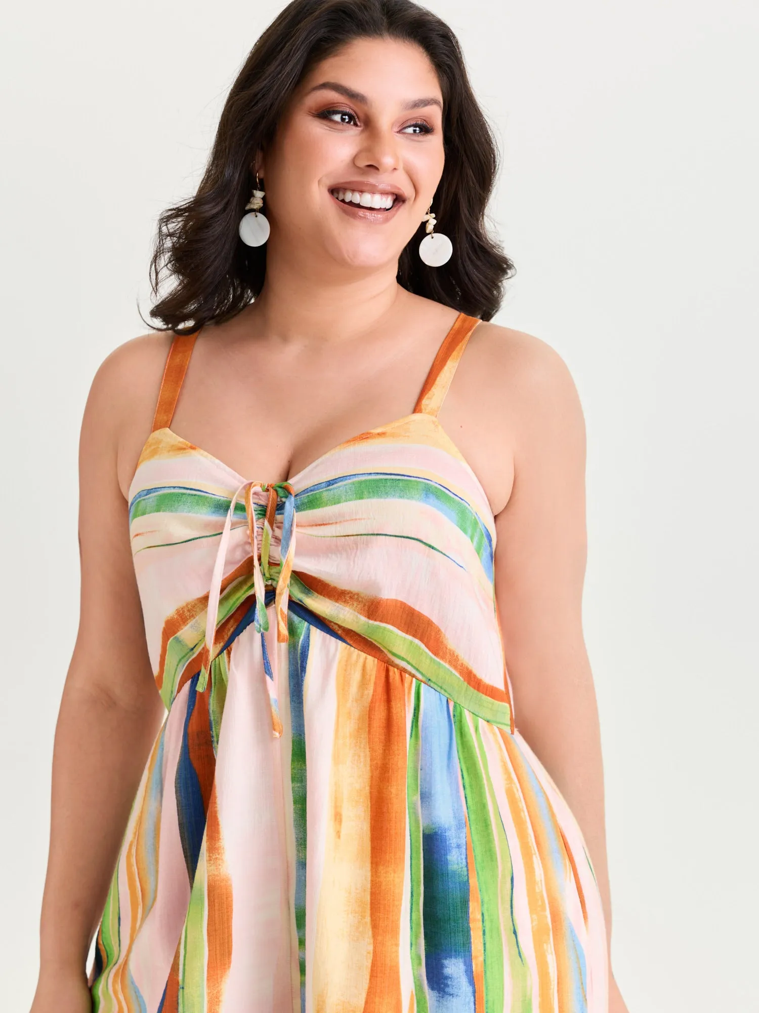 Colorful Striped Print Ruched Jumpsuit sold by Bloomchic product image thumbnail 2