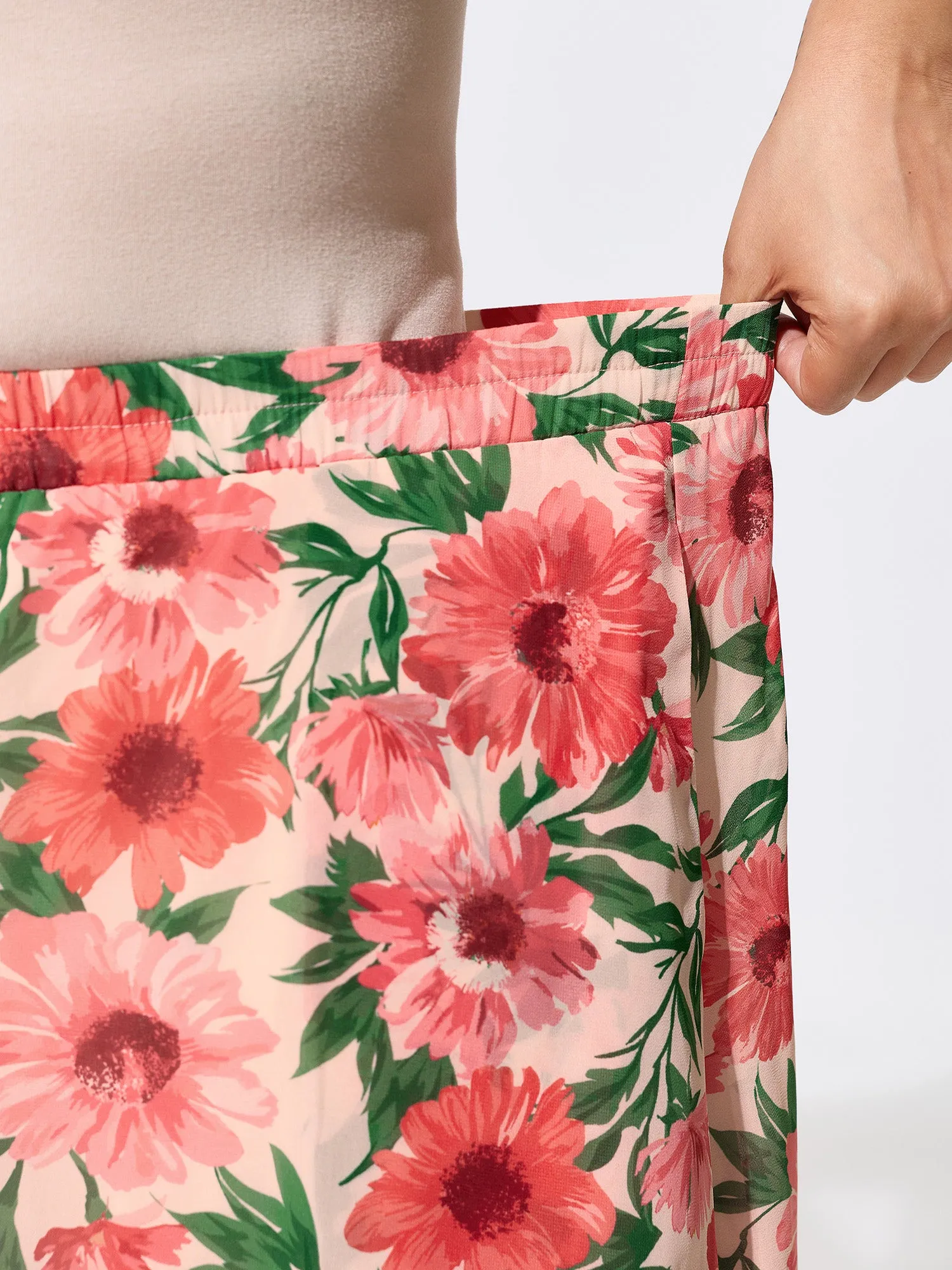 Floral Print Color Contrast Pants sold by Bloomchic product image thumbnail 4