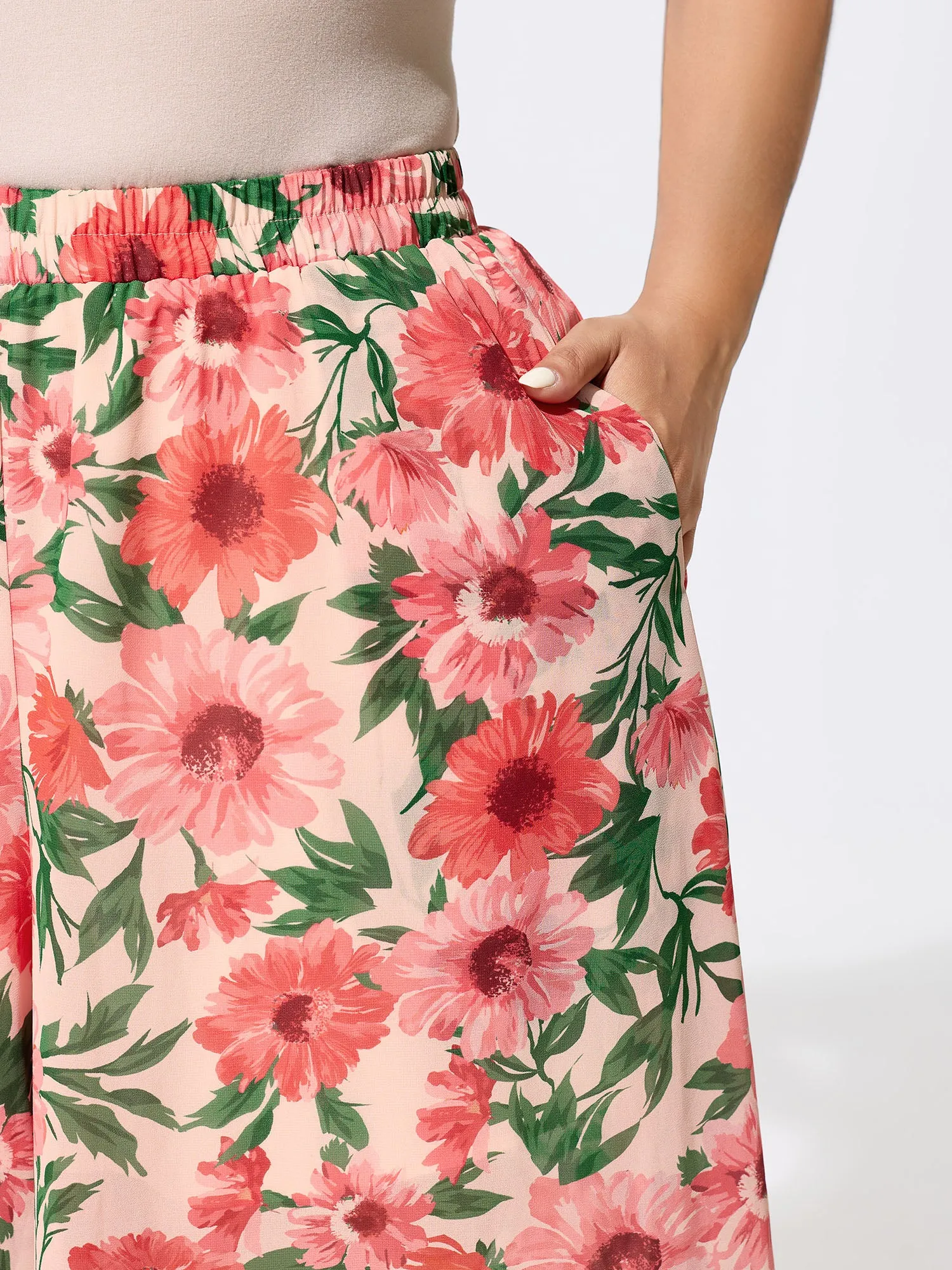 Floral Print Color Contrast Pants sold by Bloomchic product image thumbnail 3