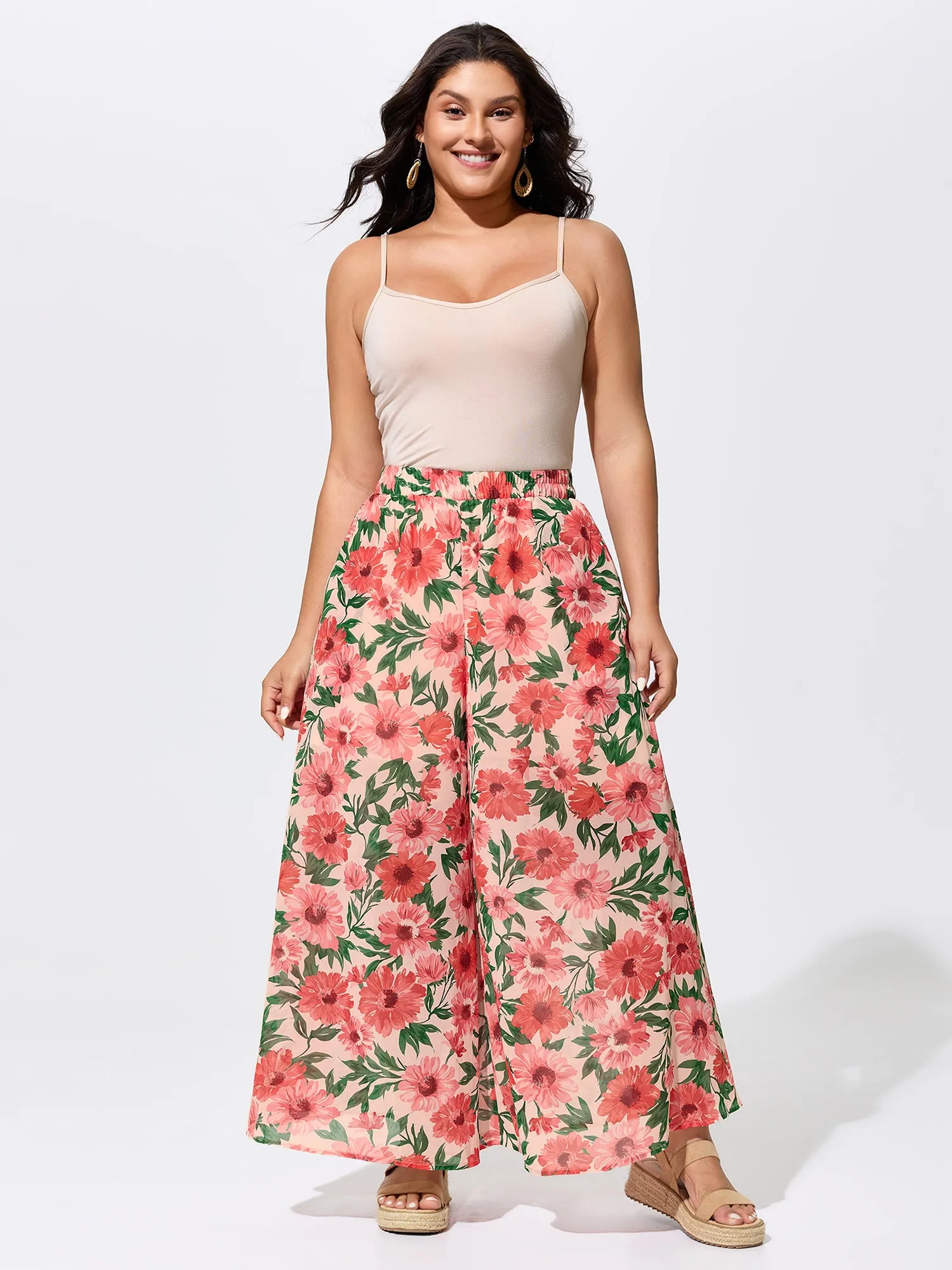 Floral Print Color Contrast Pants sold by Bloomchic product image thumbnail 2