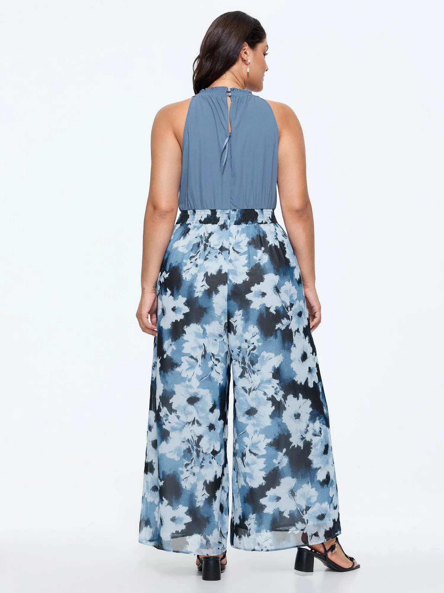 Floral Print Color Contrast Jumpsuit sold by Bloomchic product image thumbnail 4