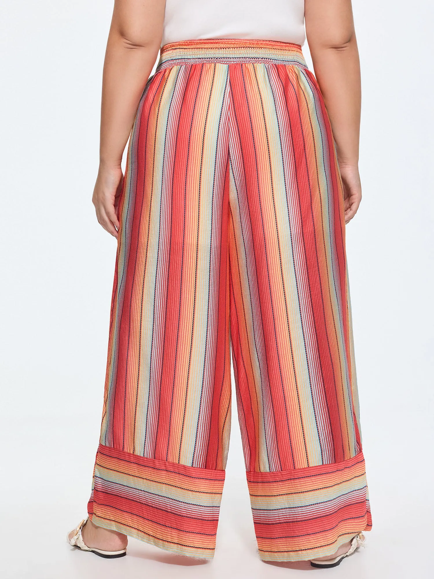 Shirred Waist Striped Print Pants sold by Bloomchic product image thumbnail 5