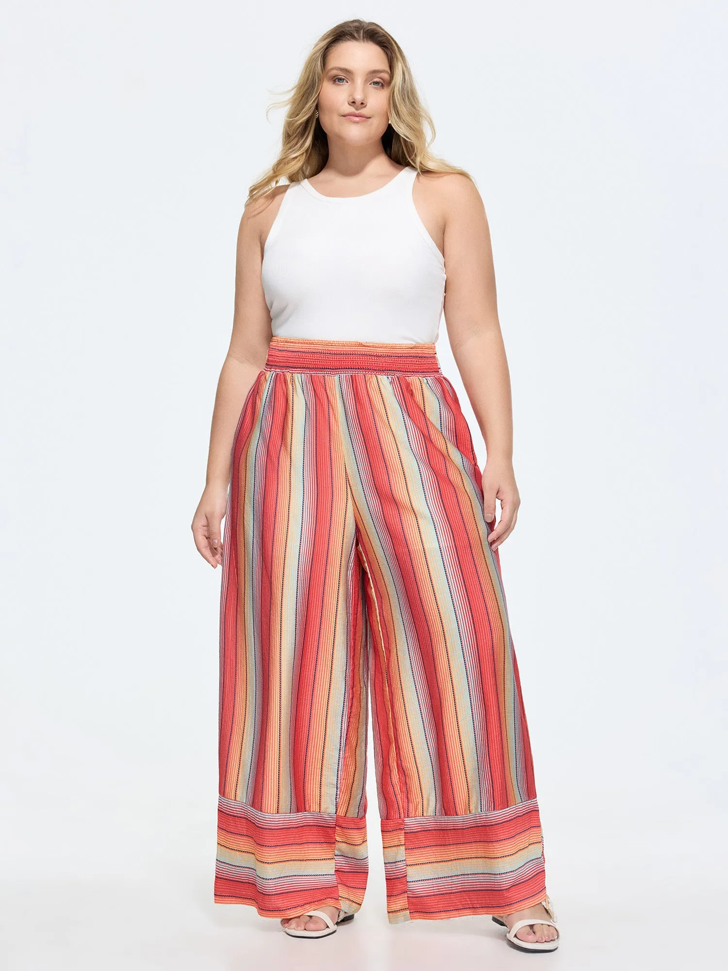 Shirred Waist Striped Print Pants sold by Bloomchic product image thumbnail 2