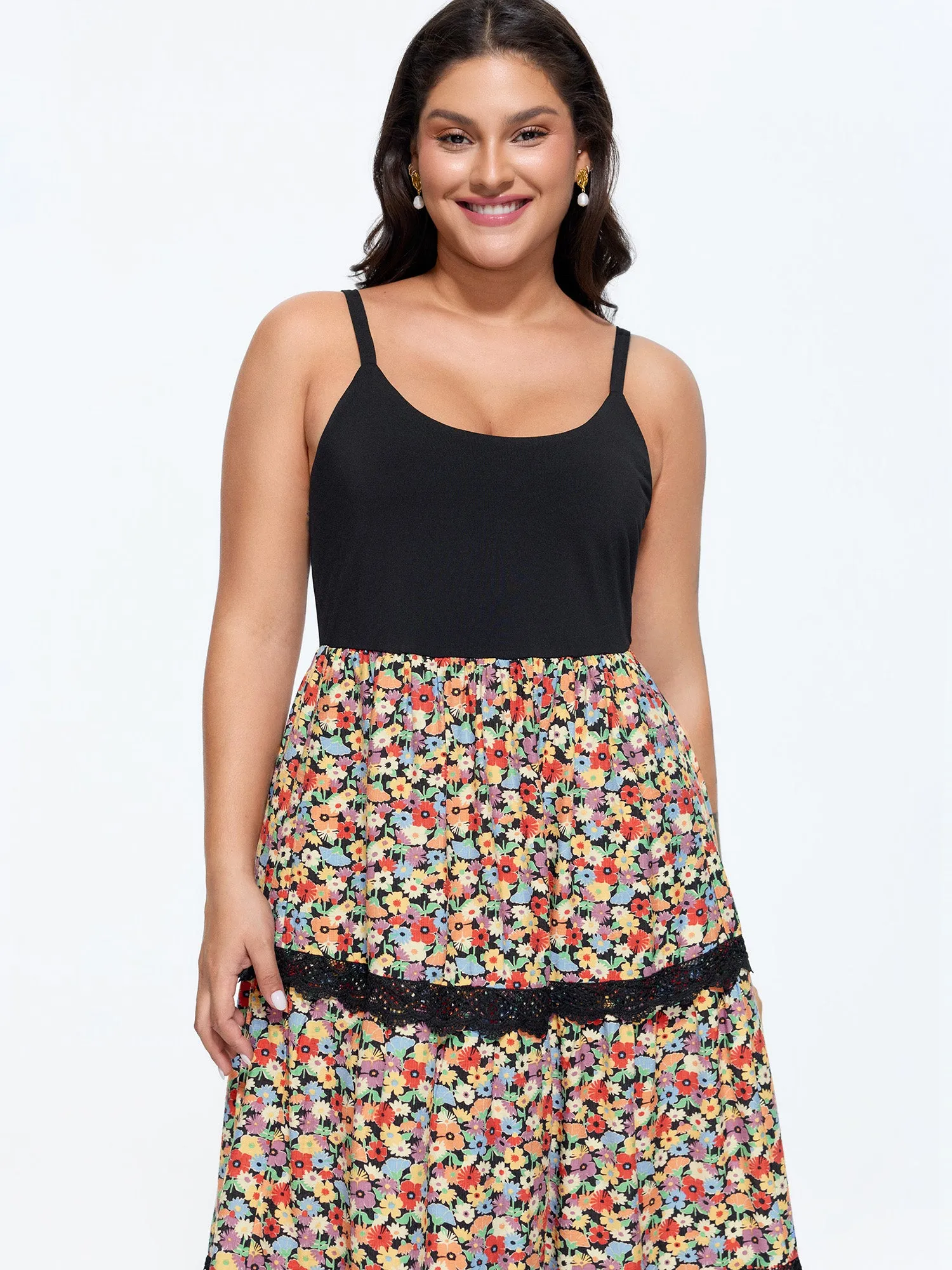 Floral Print Tiered Cami Maxi Dress sold by Bloomchic product image thumbnail 3