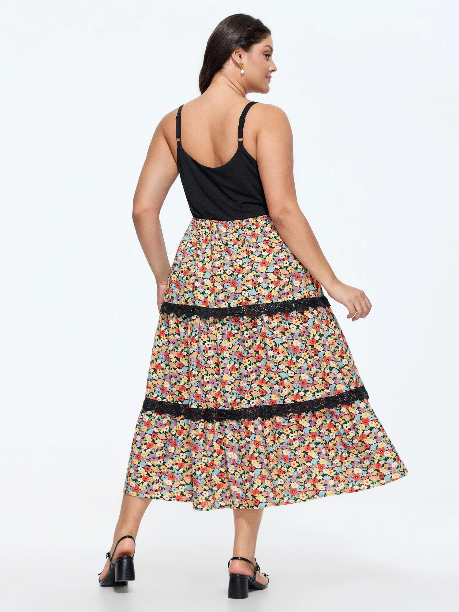 Floral Print Tiered Cami Maxi Dress sold by Bloomchic product image thumbnail 4