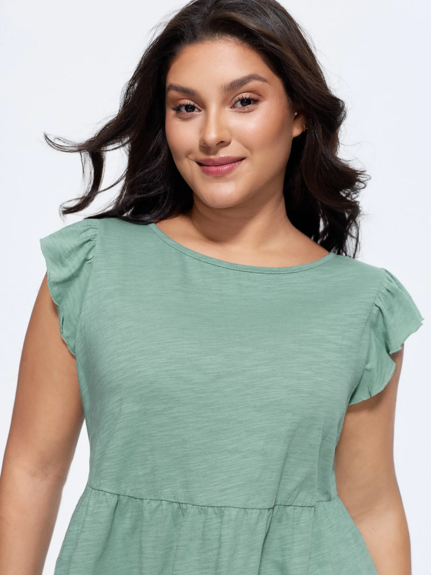 Cotton Open-Back Tie Lace T-Shirt sold by Bloomchic product image thumbnail 2